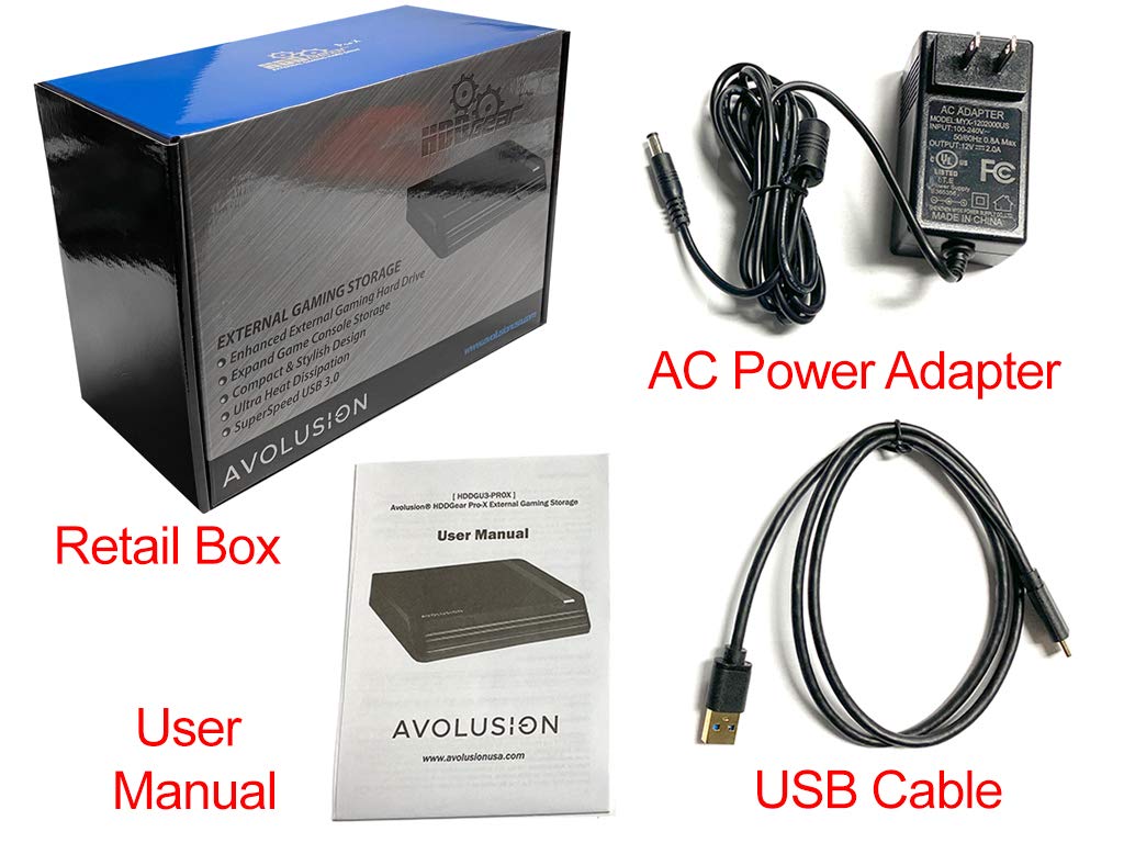 Avolusion HDDGear Pro X 4TB USB 3.0 External Gaming Hard Drive (for Xbox Series X|S)