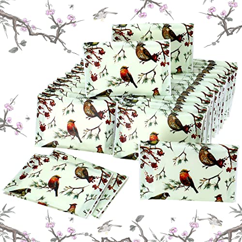 Geyee 50 Packs Facial Tissue Travel Packs Disposable Pocket Tissues for Wedding Guest Travel School Purse Home Supplies, 500 Sheets 3 Ply(Pink Magnolia)