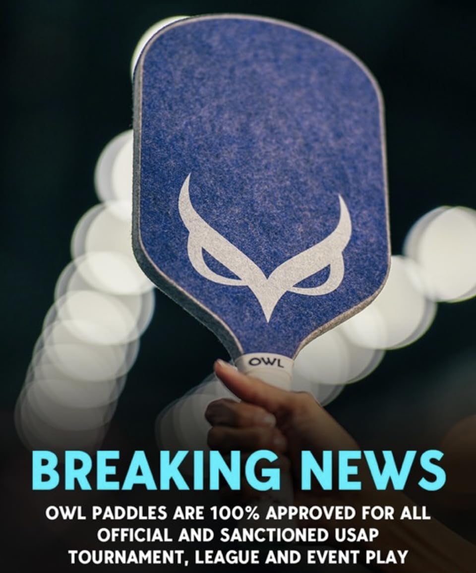 The OWL Paddle, Founder’s Edition, Premium Pickleball Paddle - Exclusive Limited Edition Paddle, Revolutionary Pickleball Paddle - Quiet Pickleball Paddle, 50% Less Noise - Great Control, Spin & Touch