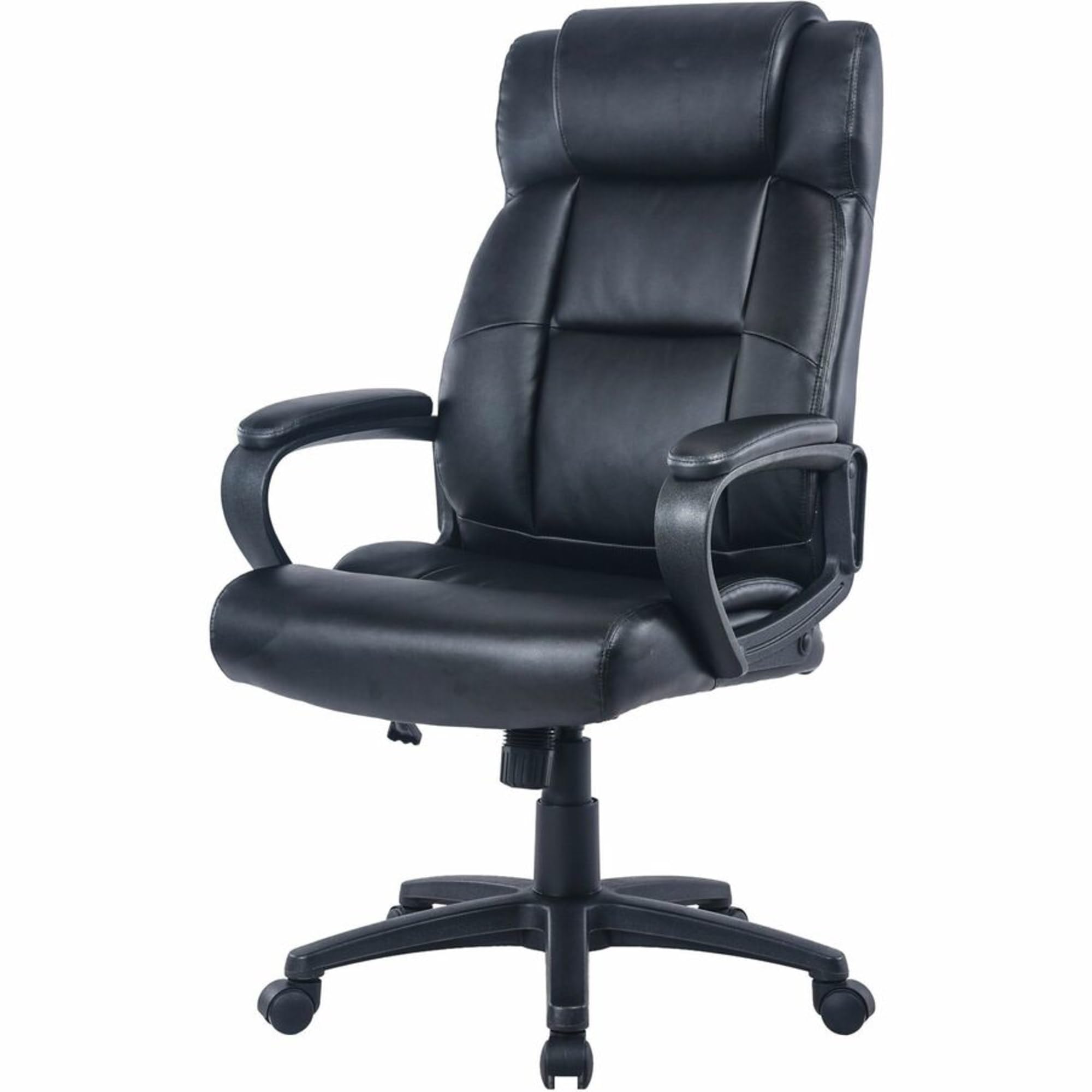 Lorell Soho High-Back Black Leather Executive Chair
