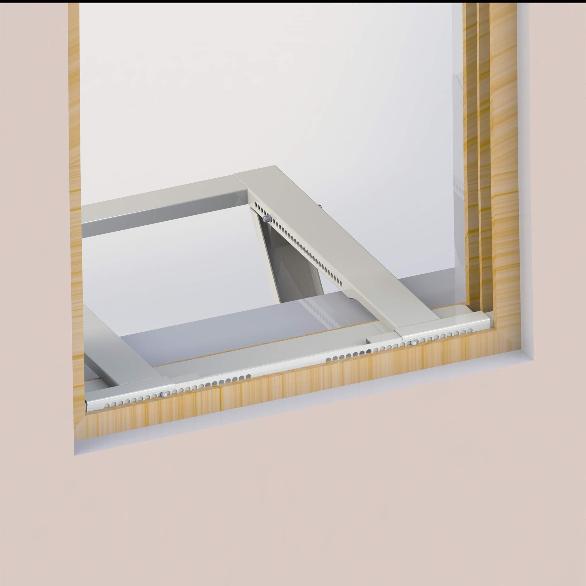 Ivation Air Conditioner Support Bracket, No Tools or Drilling Required - Easy to Install Window AC Mount - Heavy Duty Steel, Holds Up to 200lbs - Fits Single Or Double Hung Windows 19.25H by 17.25L