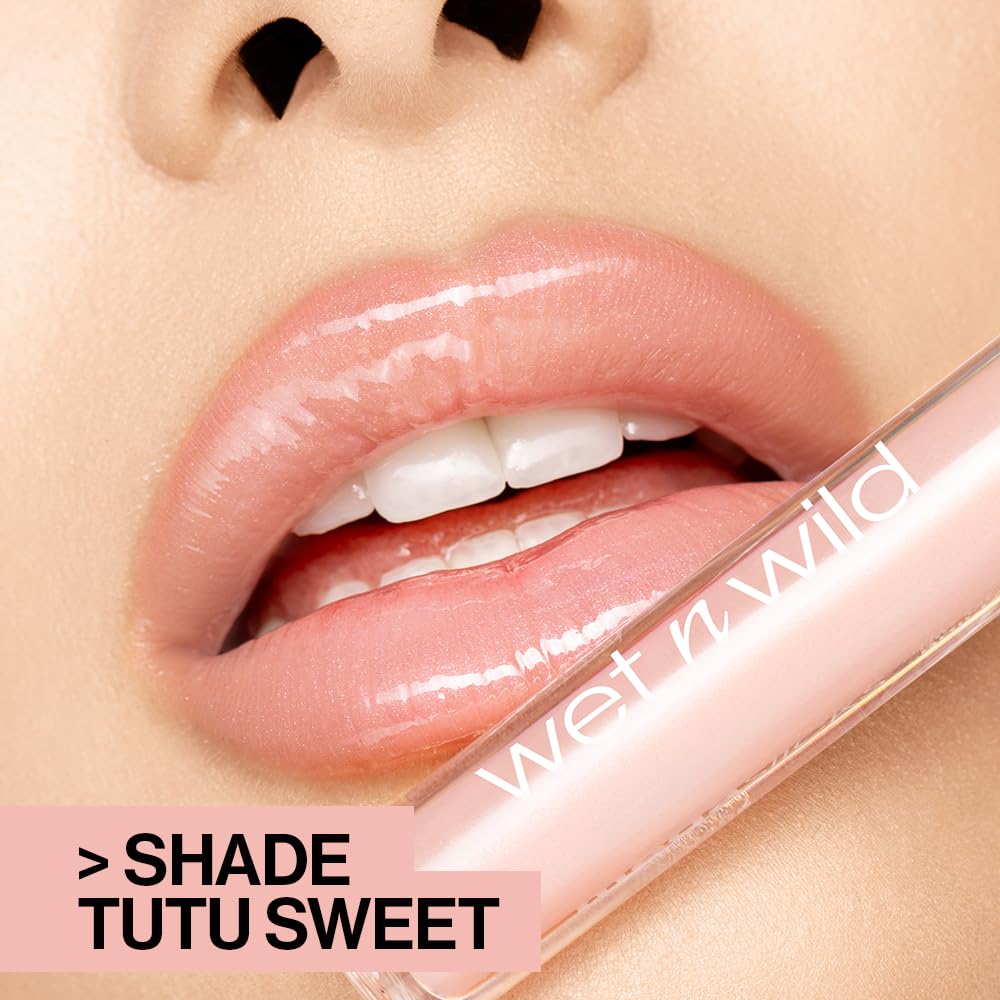 wet n wild MegaSlicks Lip Gloss, Ultra-Glossy, Vitamin-E Enriched, Ultra-Gloss High Shine Moisturizing, Cruelty-Free & Vegan - Crushed Grapes