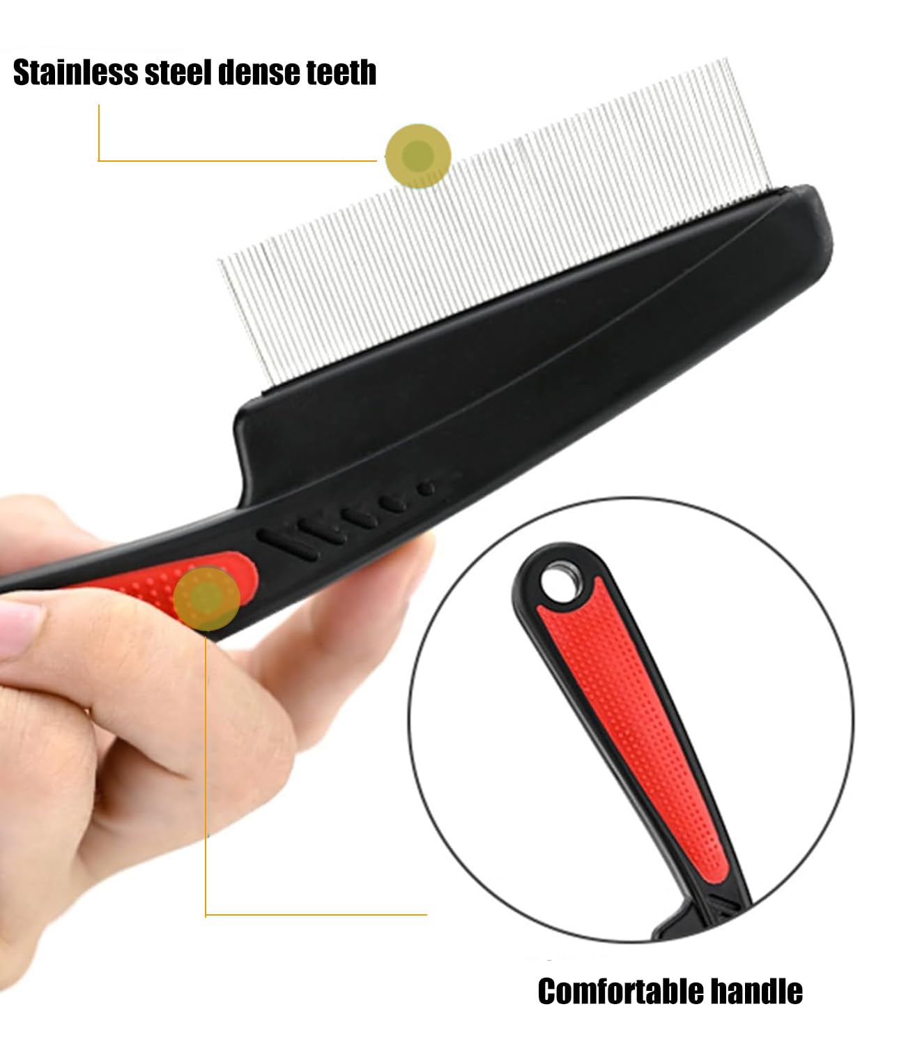 Dandruff Comb, Stainless Steel Fine Tooth Comb, Scalp Psoriasis Comb, Dandruff Remover Comb Scalp Sweep Detoxing Comb, Lice Comb Multifunctional Hairbrush For Scalp Massage Combs for Women Men Kids