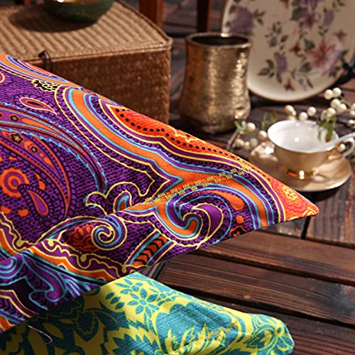 FADFAY Exotic Boho Duvet Cover Set King/California King 100% Brushed Cotton Soft Bohemian Bedding Red Teal Mandala Printed Bedding Reversible Striped Zipper Bed Comforter Cover + 2 Pillowshams