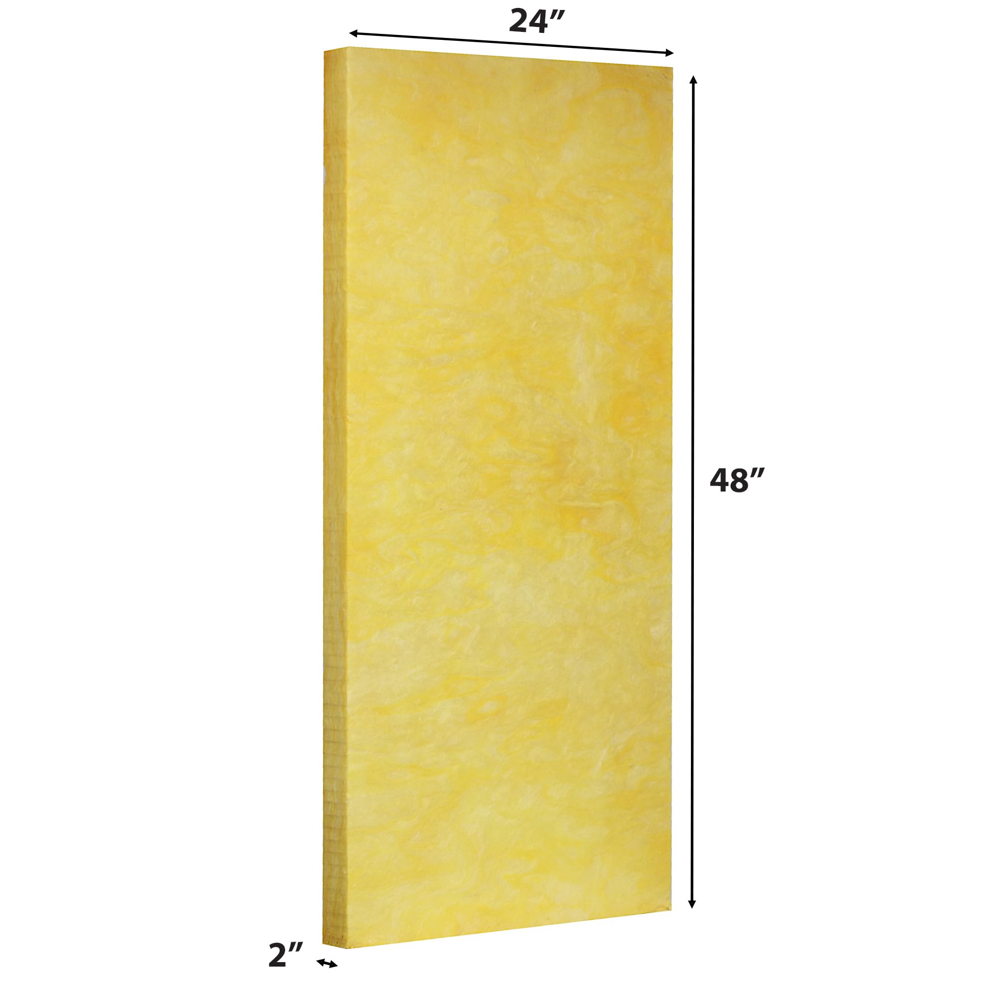 Owens Corning 703 Semi Rigid Fiberglass Board Sound Absorbing Thermal Acoustic Insulation, 2 Inch Thickness (6 Pack)