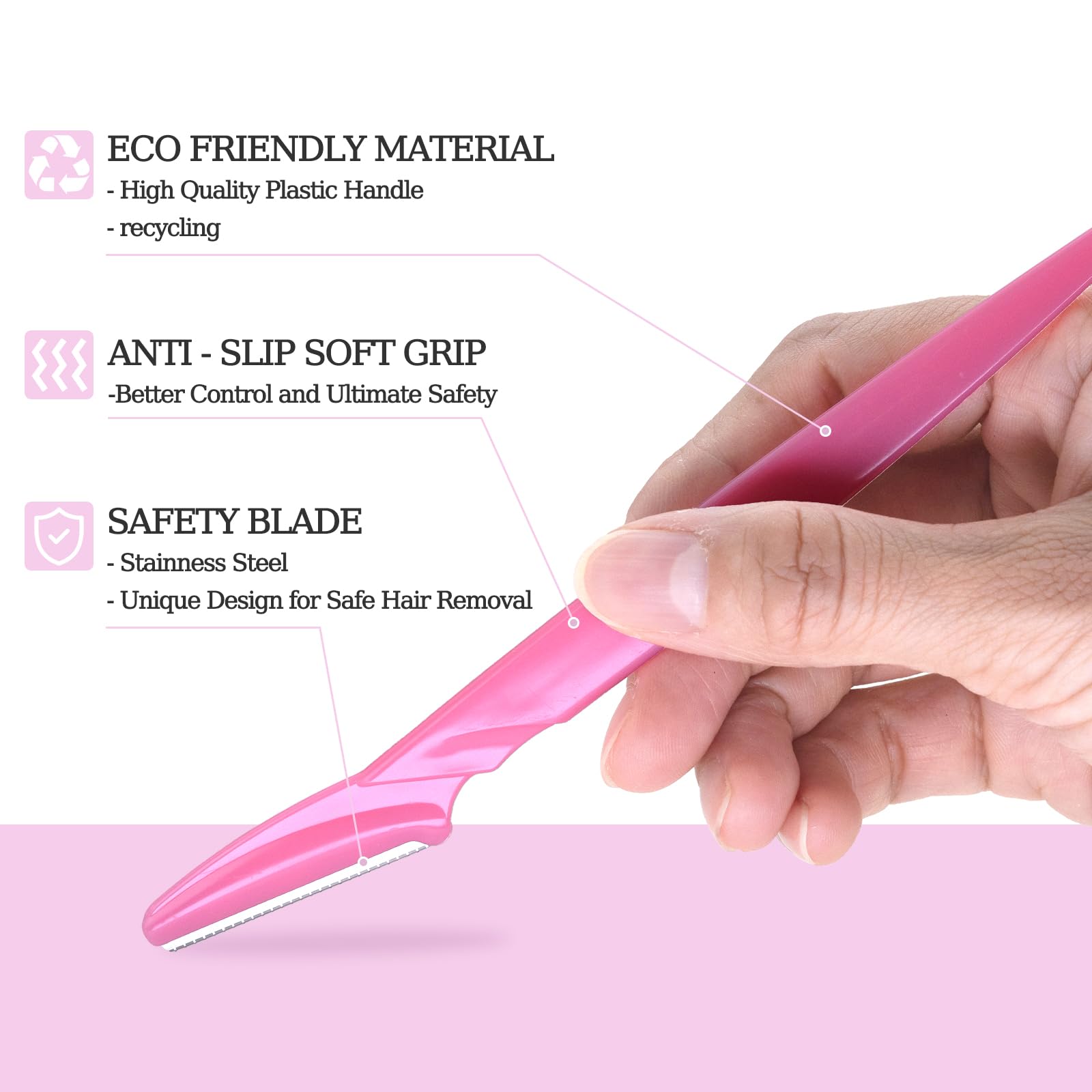 40pcs Eyebrow Razor and Face Razors for Women, Newbie Friendly Dermaplane Razor for Women Face, Face Razors and Shaver for Women Dermaplaning with Protective Covers, Package With Box
