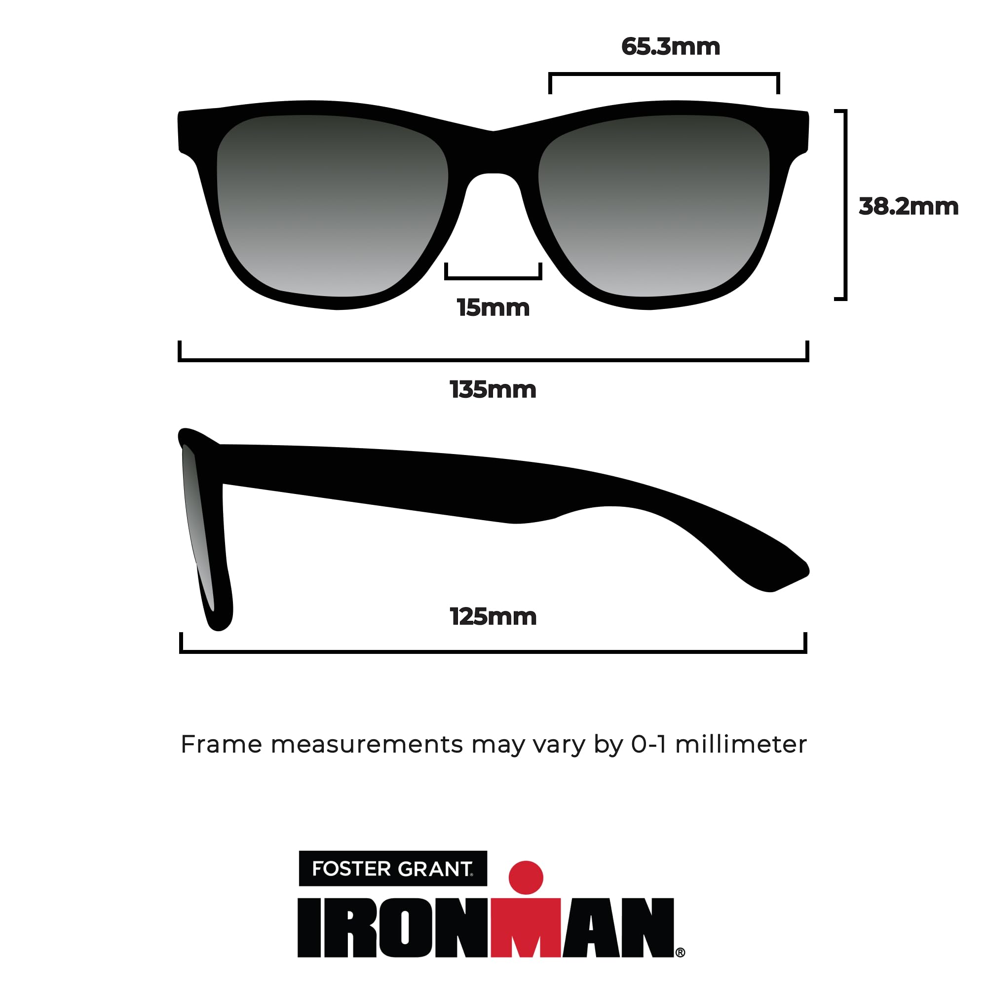 Ironman Men's Relentless Wrap Sunglasses, Matte Black, 63 mm