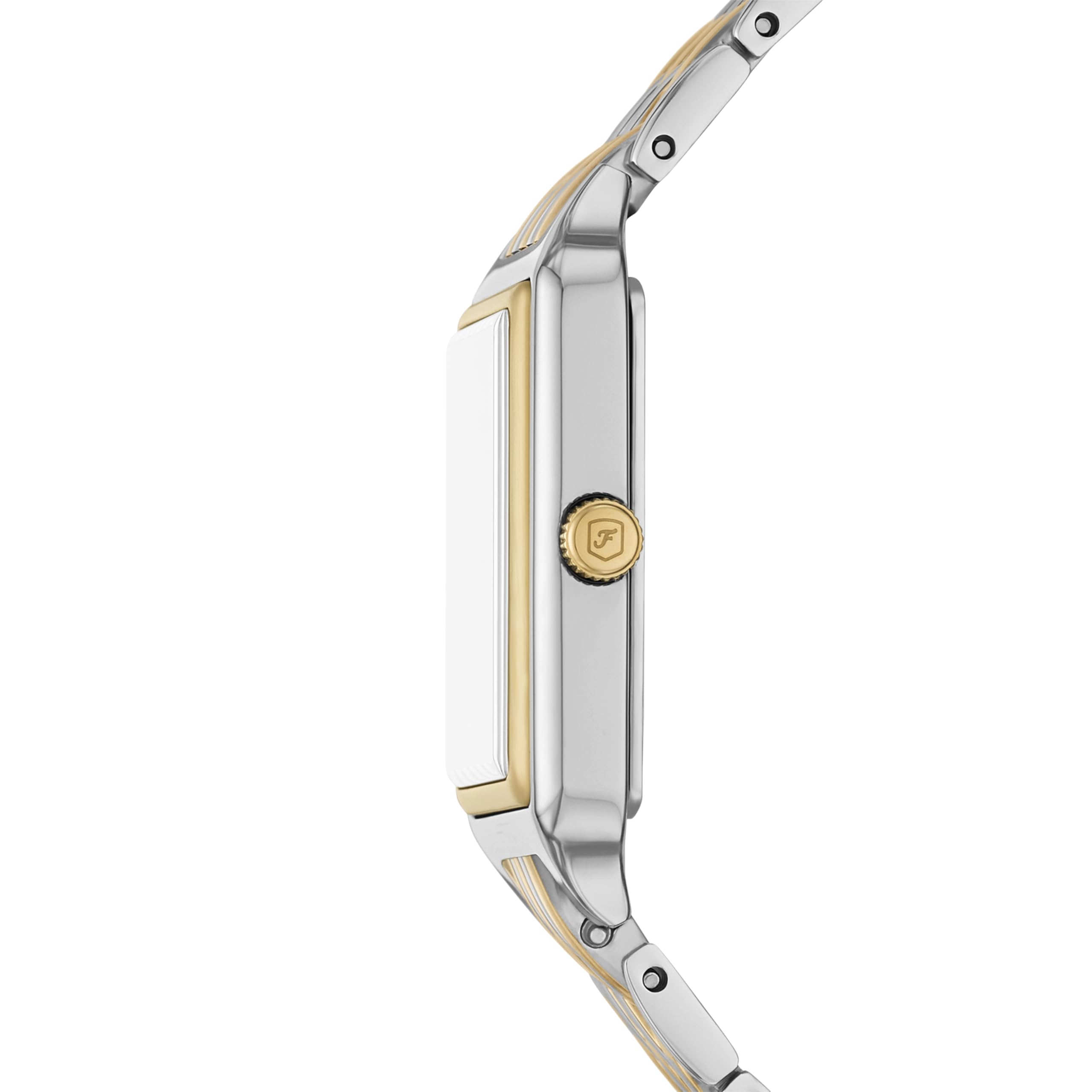 Fossil Women's Watch and Bracelet Set, Raquel Three-Hand Date Two-Tone Stainless Steel Watch for Women and Bracelet