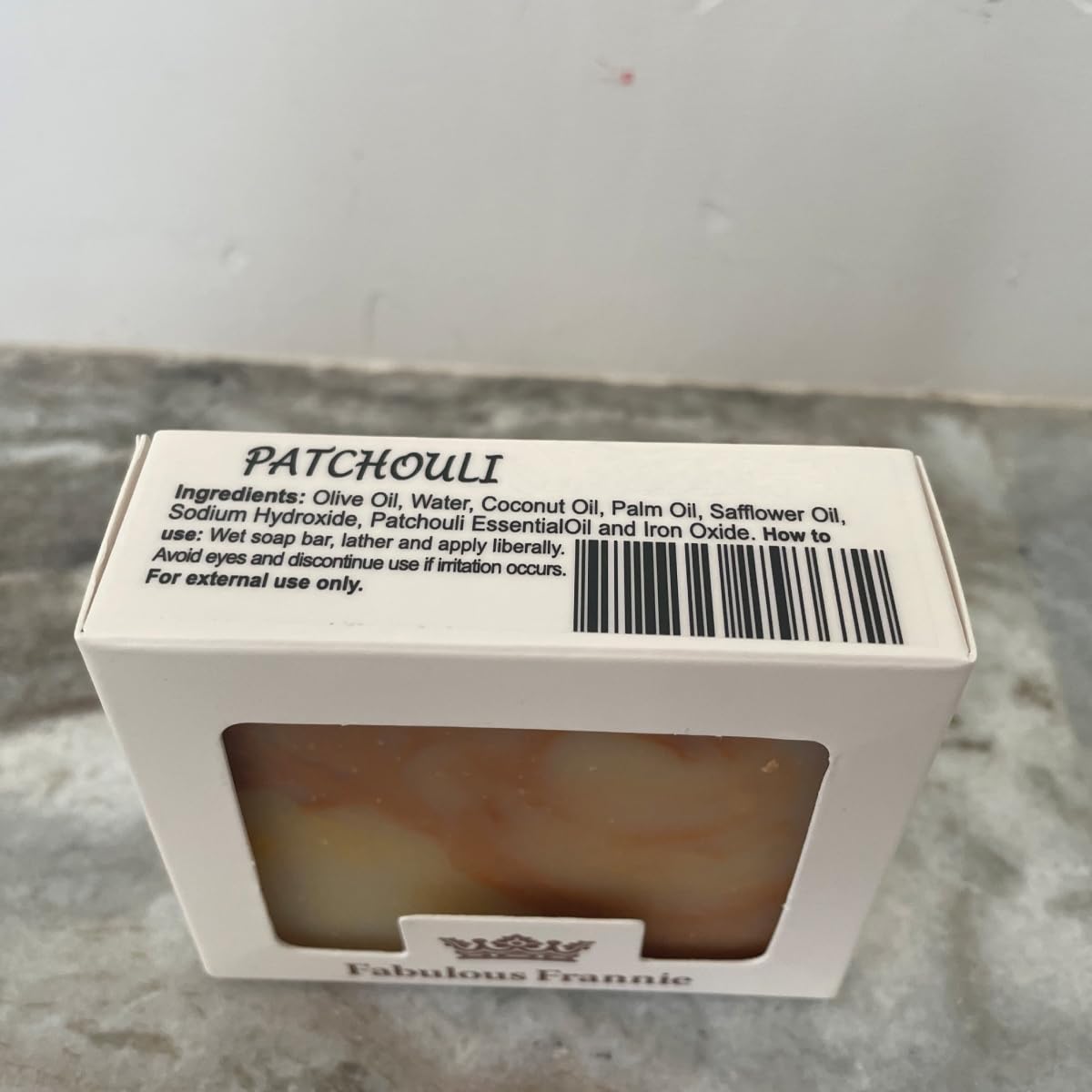 Fabulous Frannie Patchouli All Natural Herbal Soap 4 oz Made with Pure Essential Oils