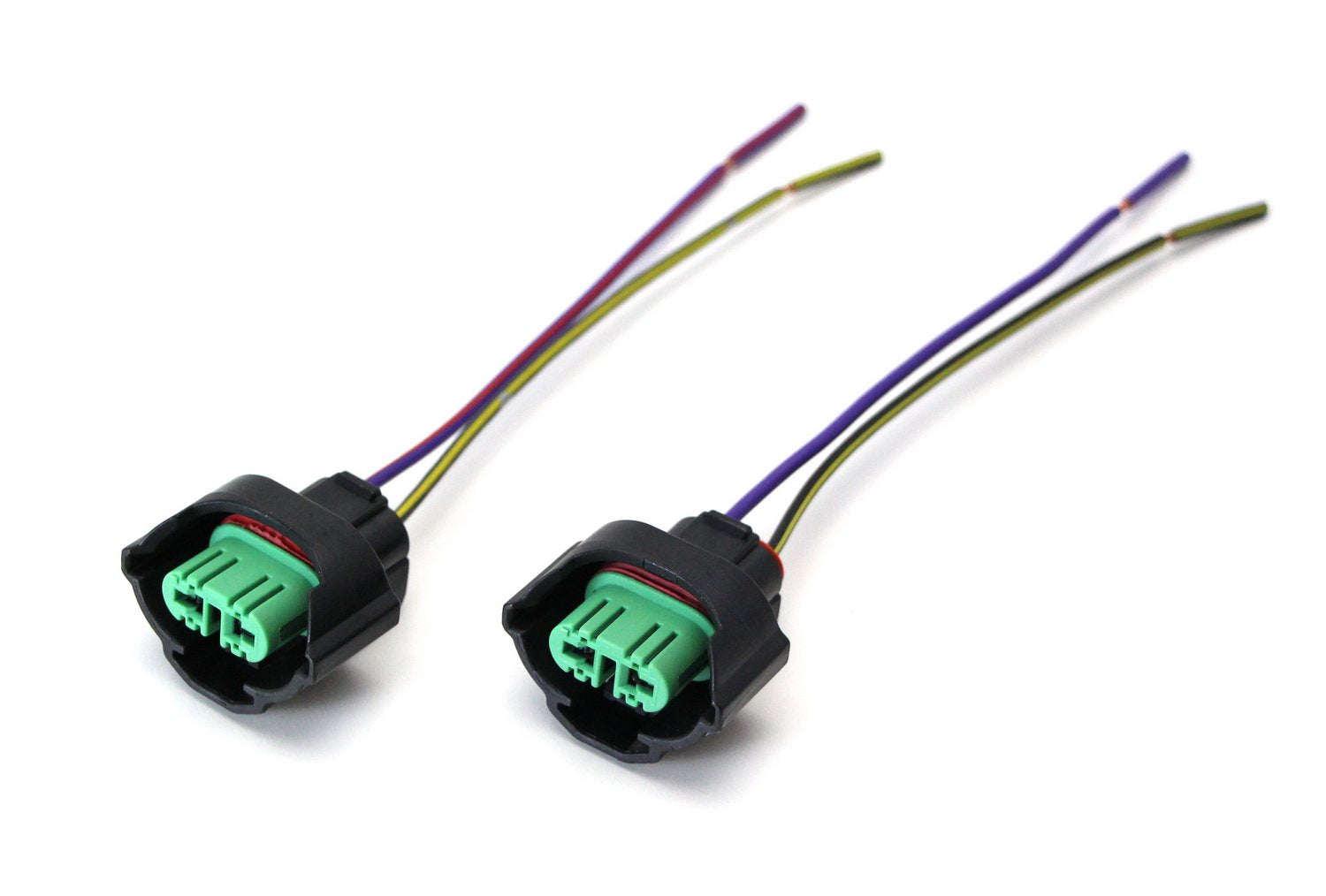 iJDMTOY (2) OEM H11 H8 Female Adapters Wiring Harness Sockets w/ 4-Inch Wire Pigtails Compatible With Headlights or Fog Lights Use