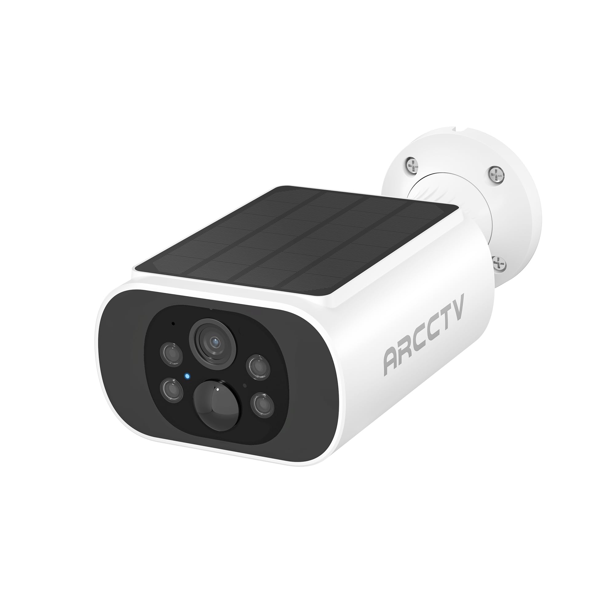 ARCCTV Solar Security Camera Outdoor Wireless, 4MP Battery Powered Home Surveillance Camera with Embedded Solar Panel, PIR Motion Sensor, 2.4G/5G Dual Band WiFi