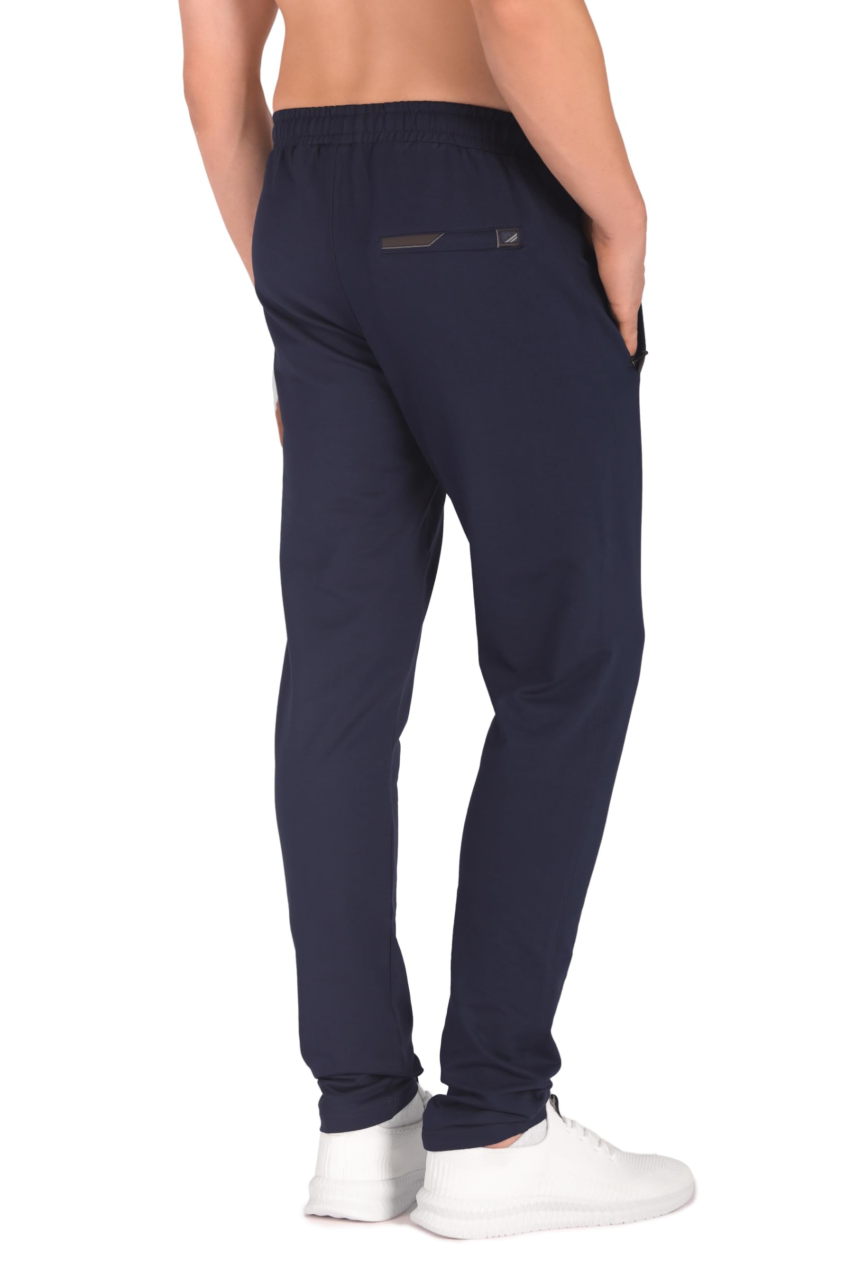 SCR SPORTSWEAR Men's Sweatpants with Pockets Tapered Slim Athletic Joggers Open Bottom Activewear - Mens Lounge Pants with Pockets - Large Sweatpants for Men - 30 Inseam Navy Blue Tapered