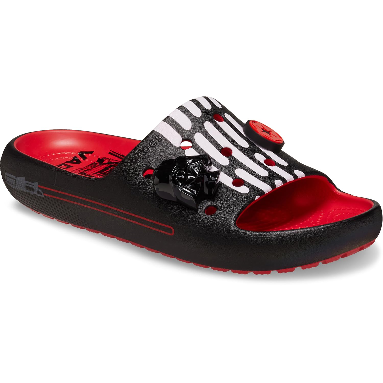 Crocs 209829-6WC-M5W7 Darth Vader Classic Slide V2 VyR Varsity Red