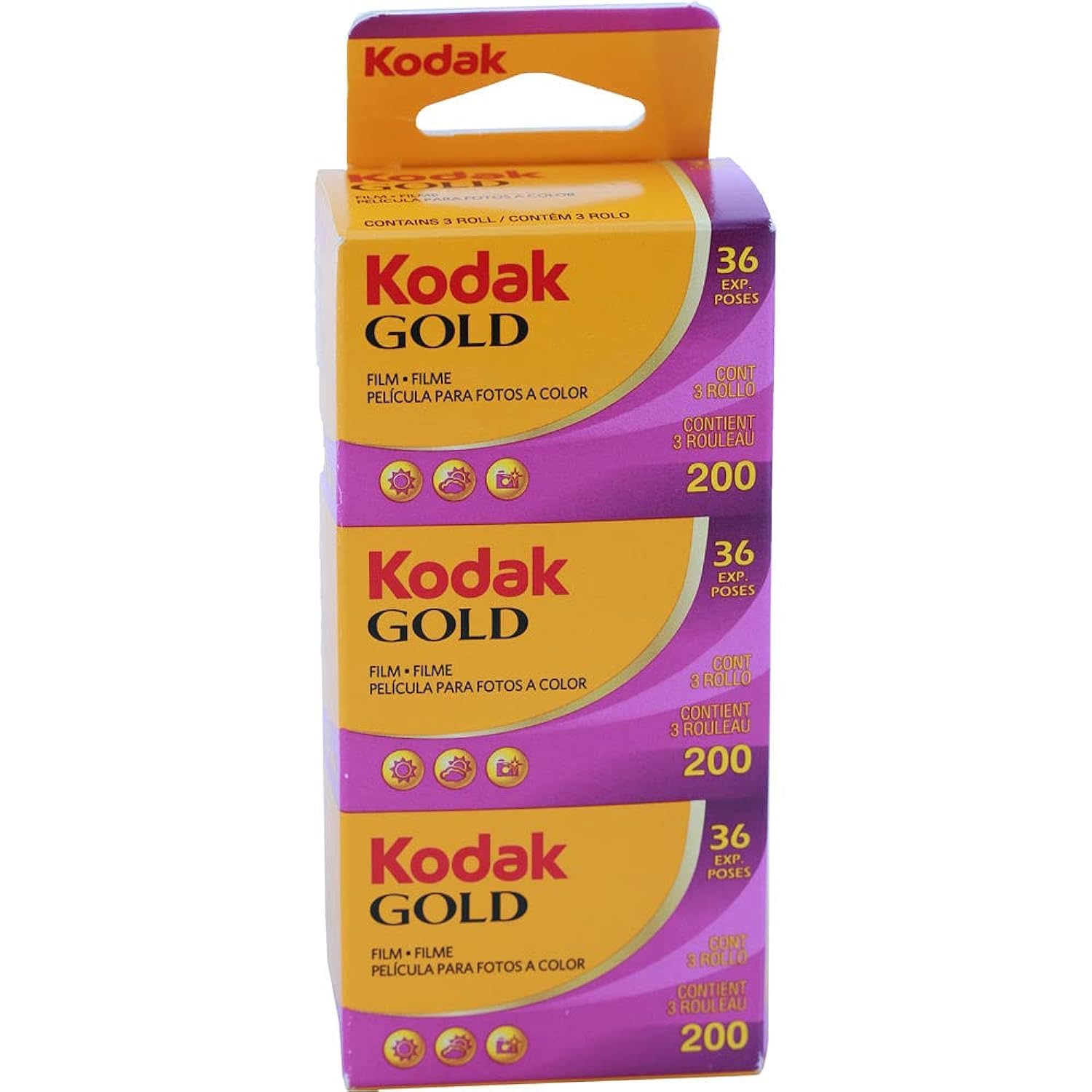 KODAK GOLD 200 Film / 3 pack / GB135-36-Vertical packaging