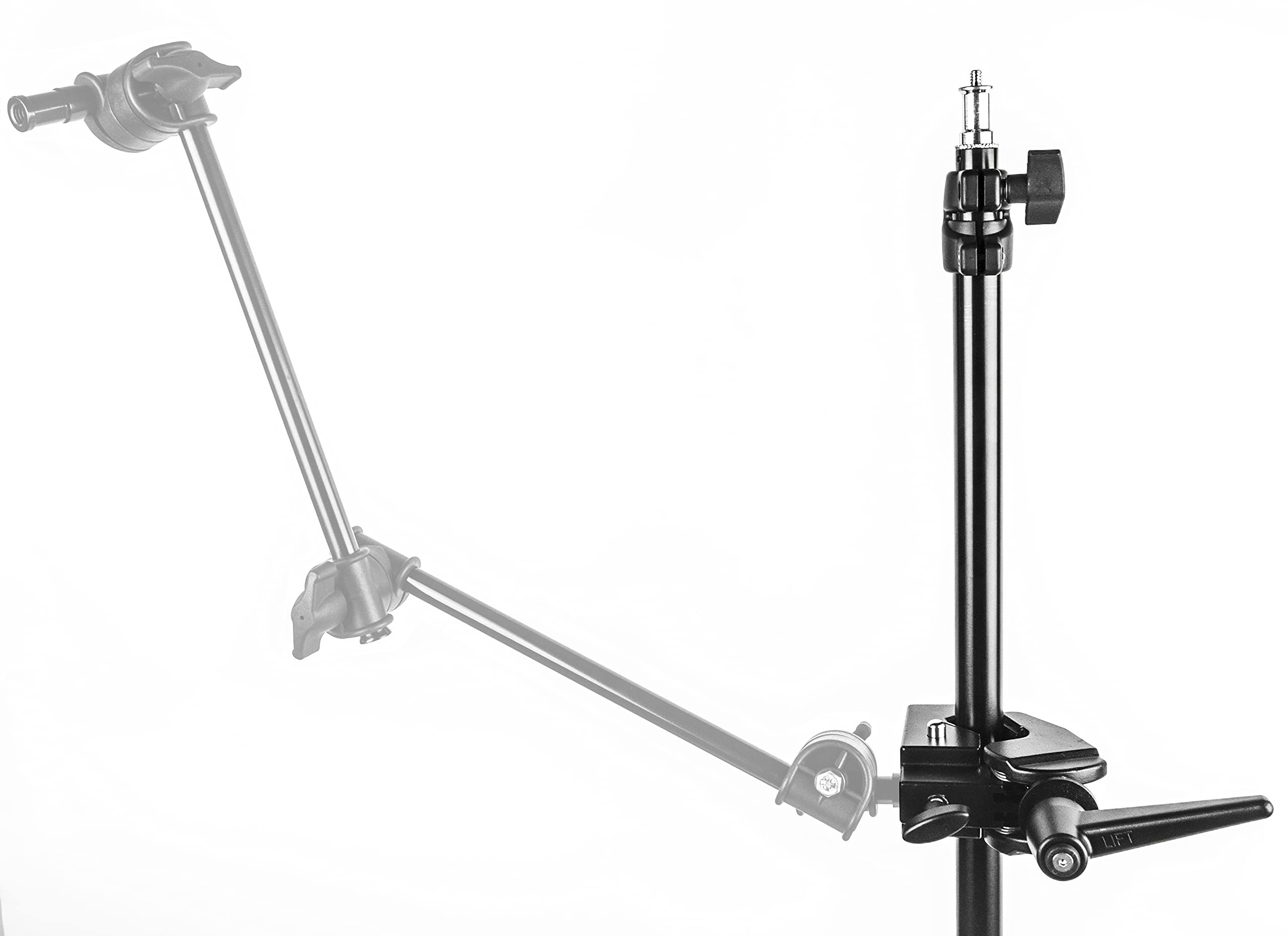 PHOCUS Super Clamp with Standard 5/8" Stud for Photography Studio Video Camera Lighting, Max Load 33lb /15kg, for Round Pipe and Flat Surface