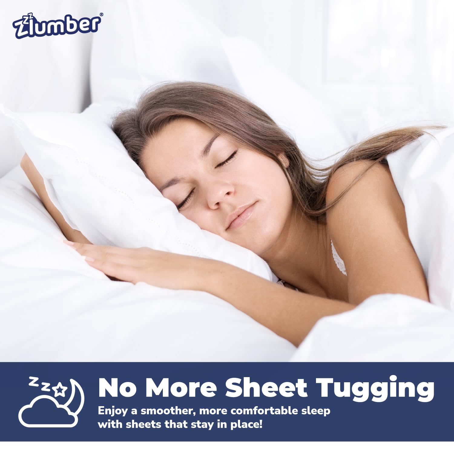ZlumberLock Sheet Holders Keep Sheets Firm & Tight - Ultimate Bed Sheet Holder Straps with Bedsheet Clips/Straps No More Loose Sheets, Fits, Easy One-Time Installation (Zlumber Lock)