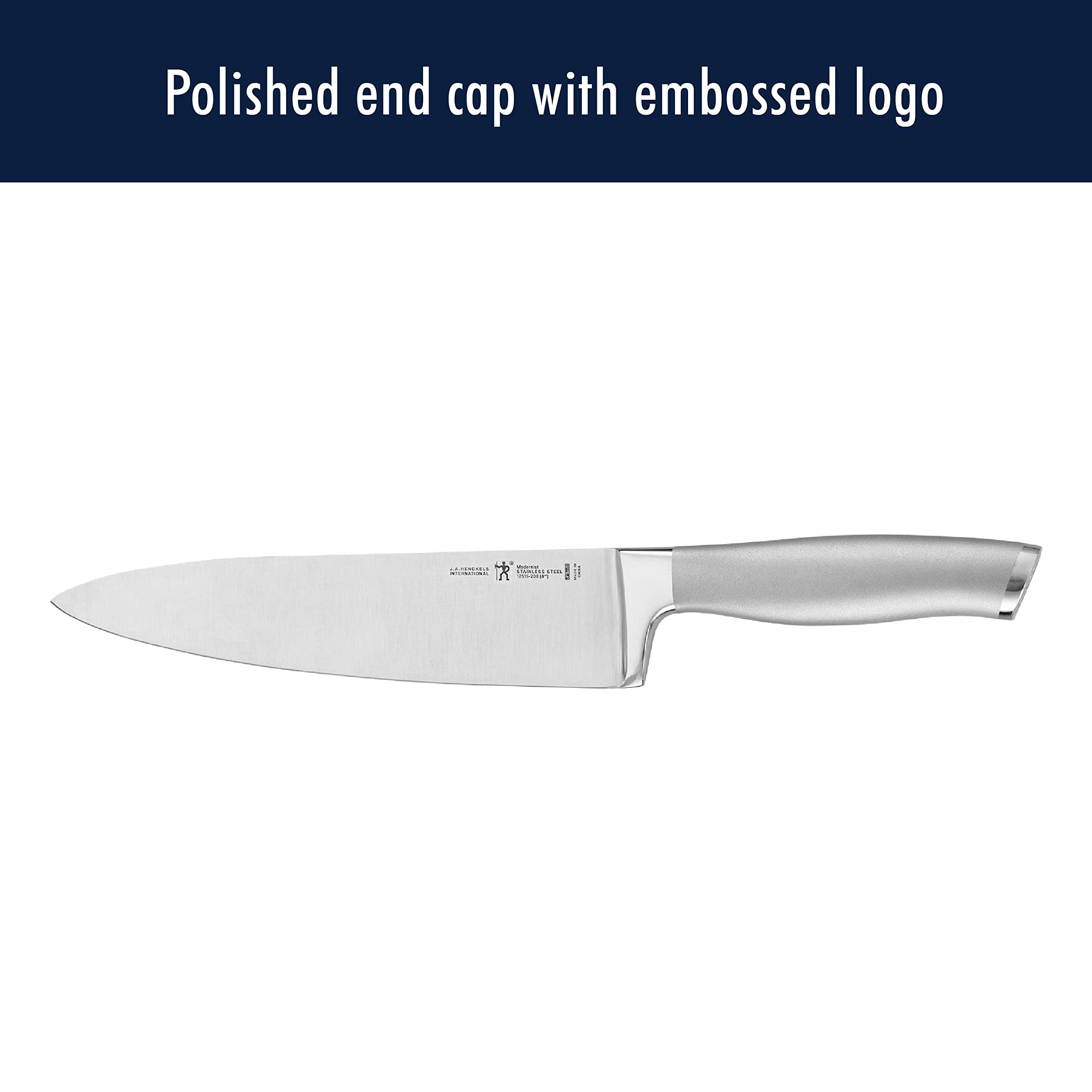 Henckels International Modernist 6-pc Knife Block Set | Paring Knife, Serrated Utility Knife, Utility Knife, Chef’s Knife & Kitchen Shears