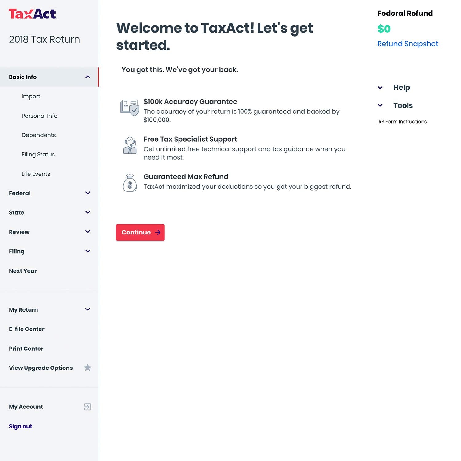 TaxAct Online 2018 Premier+ Federal Edition [PC Online code]