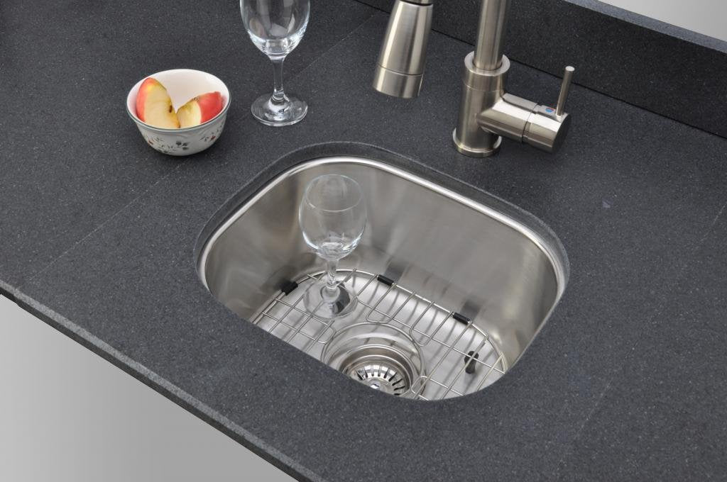 Wells 18 Gauge Single Bowl Undermount Stainless Steel Bar Sink Package
