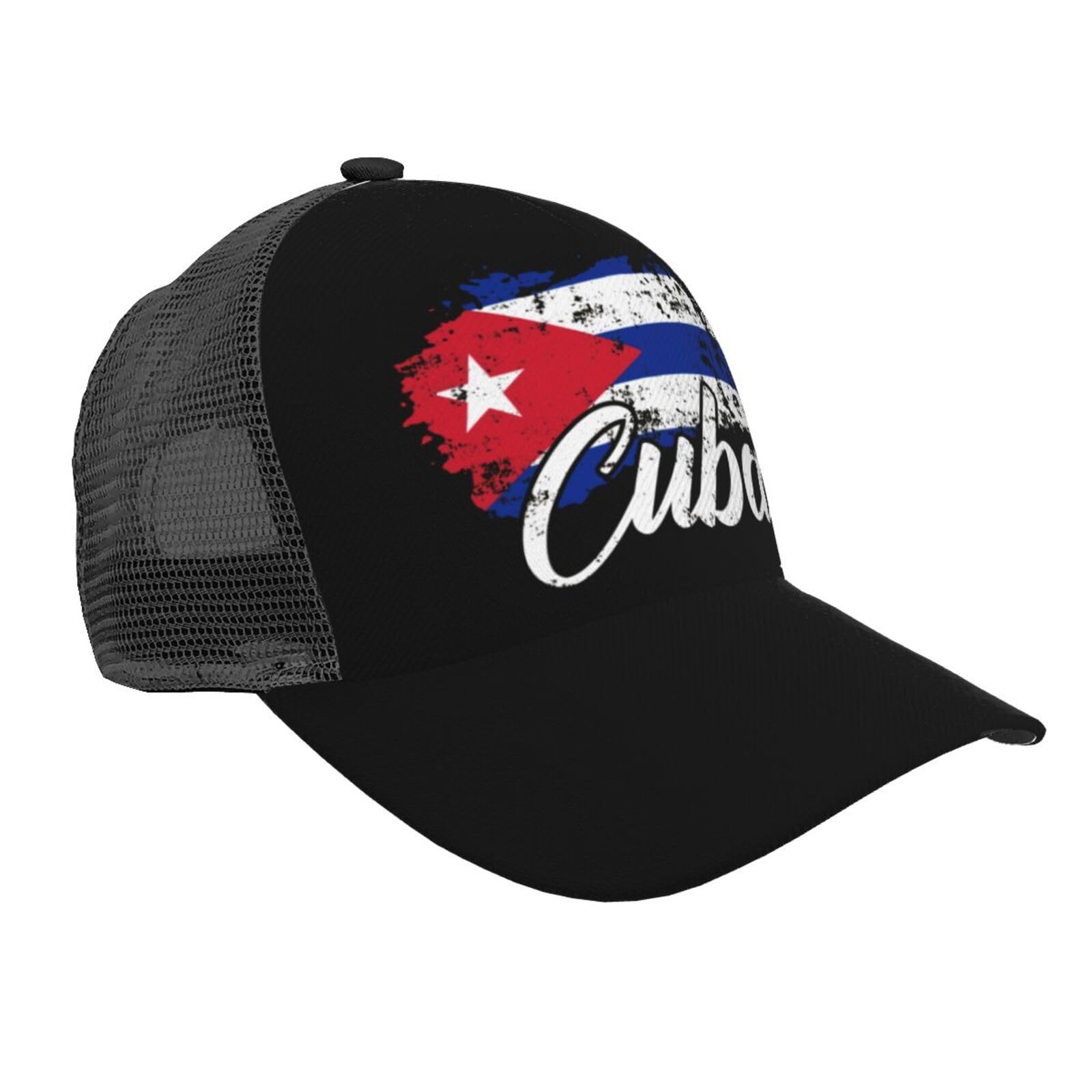Cute Funny Cuba Flag Hat Men Women Adjustable Flag Baseball Hat Outdoor Cap for Women Men