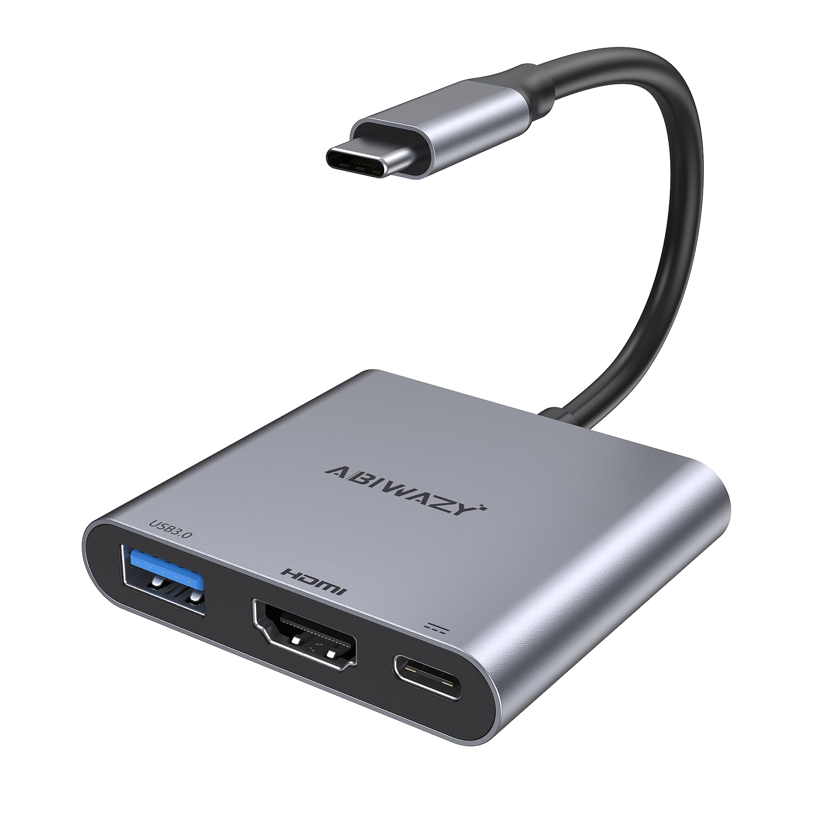 USB C to HDMI Multiport Adapter with 4K HDMI Output,Type-C Hub Converter to 4K HDMI USB 3.0 PD Charging Port,USB-C Digital AV Multiport Adapter for MacBook Pro/air,iPad Pro &More USB-C Devices