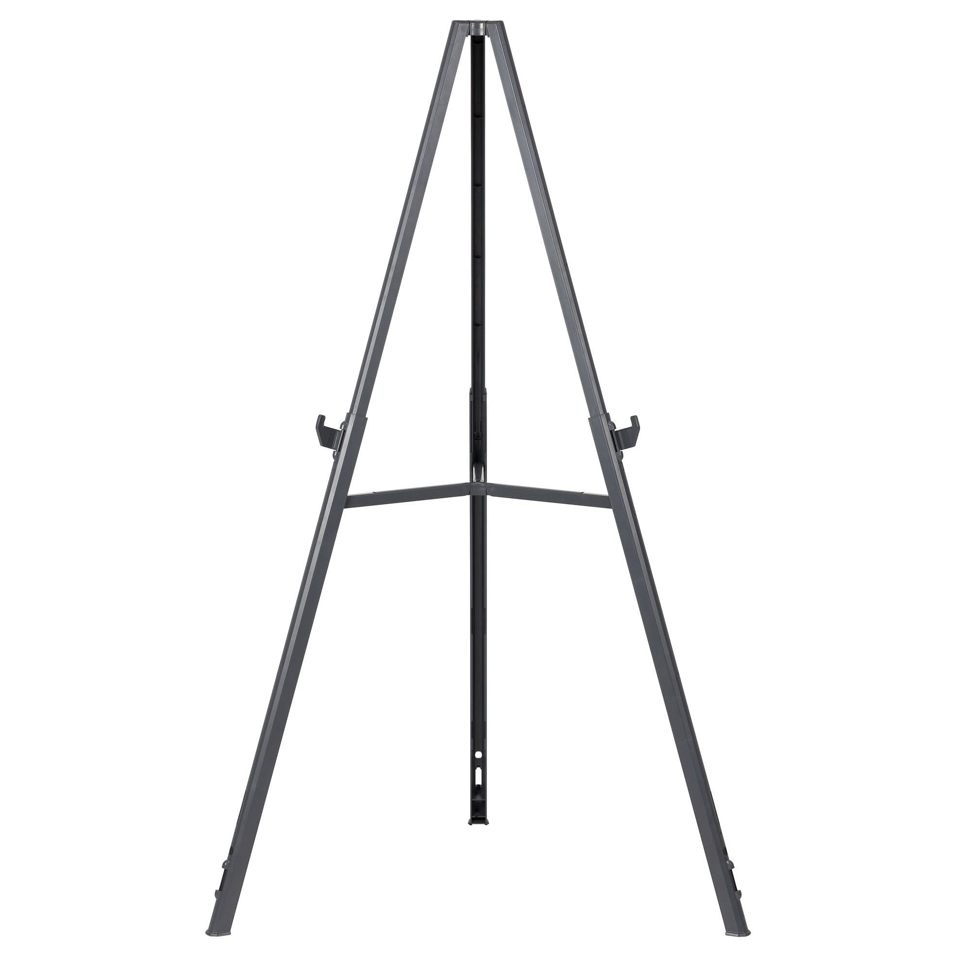 MasterVision Quantum Heavy Duty Display Easel, 35.62" to 61.22" High, Plastic, Black
