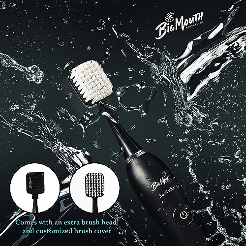 Big Mouth 2.0 Sonic Electric Toothbrush (Black) | High-End Quality Sonic Toothbrush for Adults with Extra Brush Head