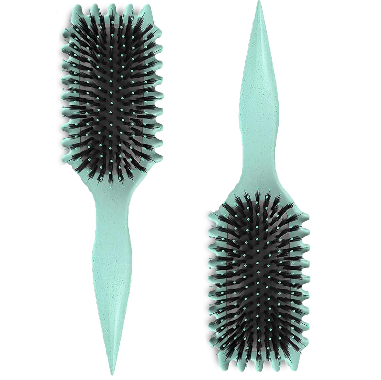 Curl Defining Brush, 2024 Newest Boar Bristle Hair Brush Styling Brush, Curly Hair Brush, Curl Define Styling Brush, Shaping & Defining Curls for Women (Green 1PCS)