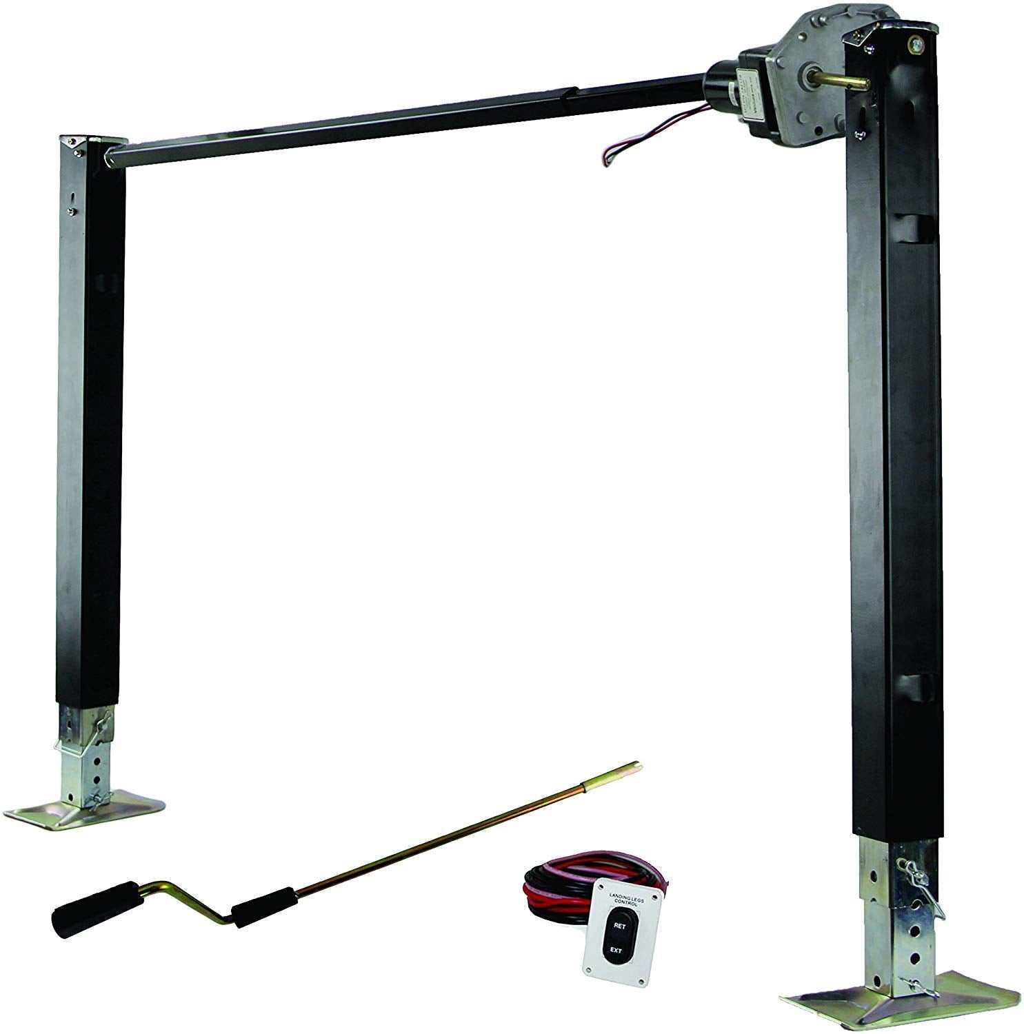 Lippert 5th Wheel Landing Gear Follow Leg, 29-1/2" Universal Replacement with Snap Pin, Durable Powder-Coated Assembly - 179014, Black