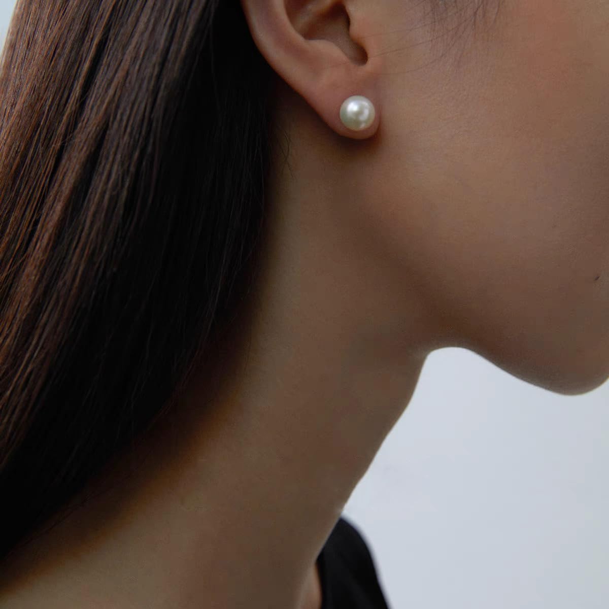 NONNYL Gifts for Women Wife Mom Mother Gift for Her Girlfriend Present for Wedding Birthday Anniversary Jewelry, Mother's Day Christmas Day valentine's Gifts,Pearl Stud Earrings 18k