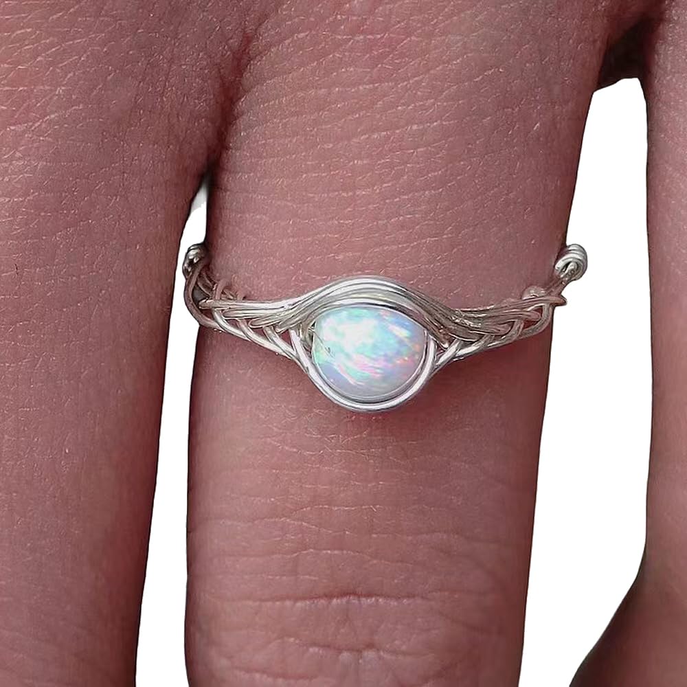 Opal ring opal rings for women sterling silver handmade by GRB ROY (10)