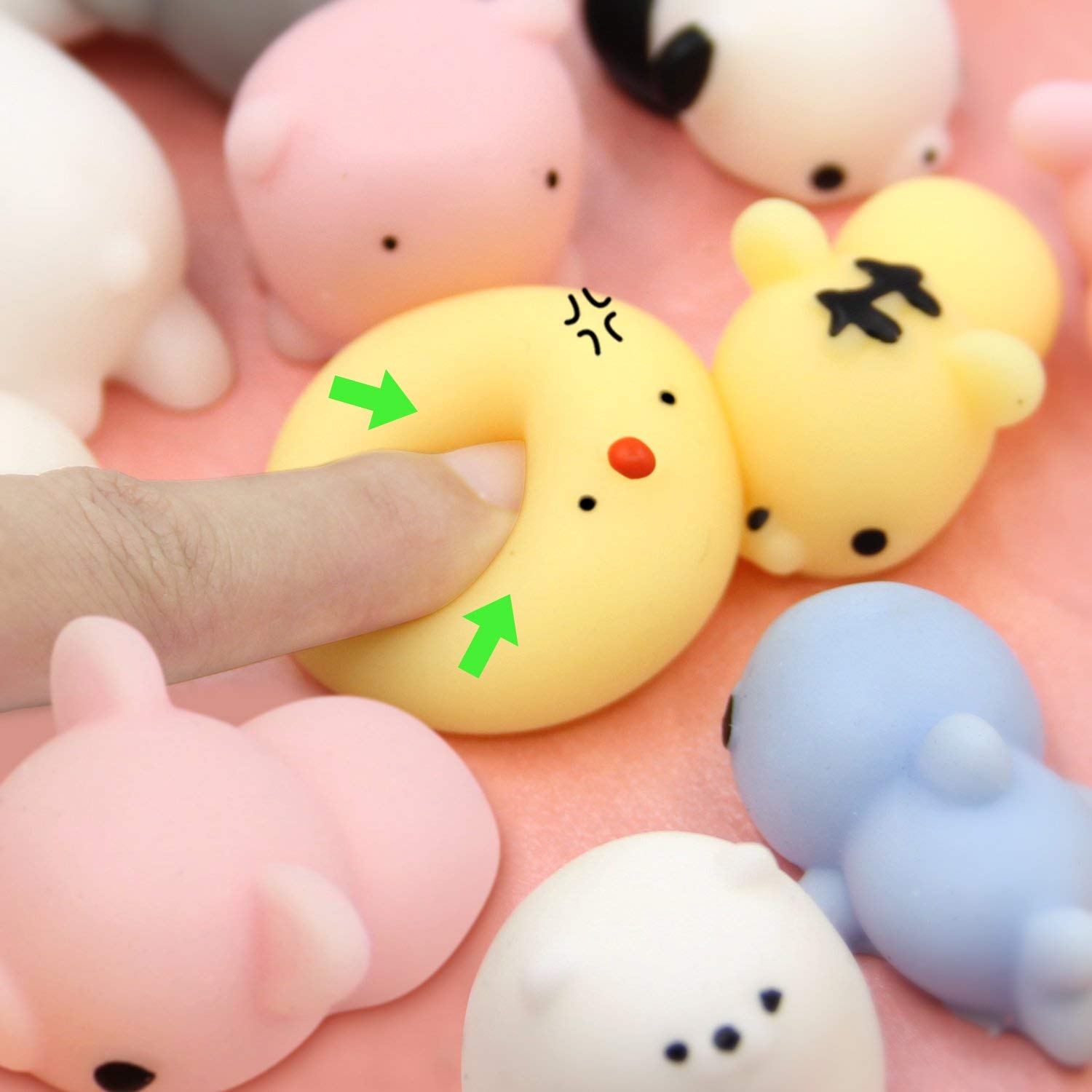 SEKEAHU Mochi Squishys Toys, Christmas Party Favors 25pcs Mini Kawaii Squishies, Stocking Stuffers for Kids Teens Adults, Treasure Box Toys for Classroom Supplies, Birthday Gifts for Kids Boys Girls