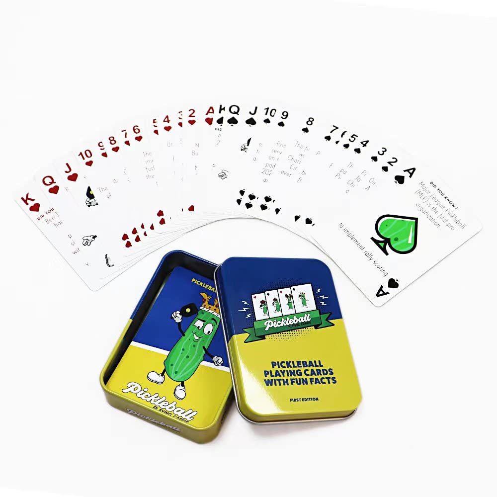 Pickleball Playing Cards with Fun Pickleball Facts