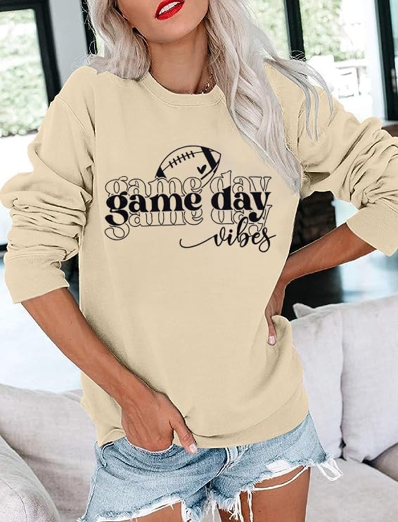 MNLYBABY Oversized Game Day Sweatshirt for Women Football Shirts Tis The Season shirt Football Season Pullover Tops