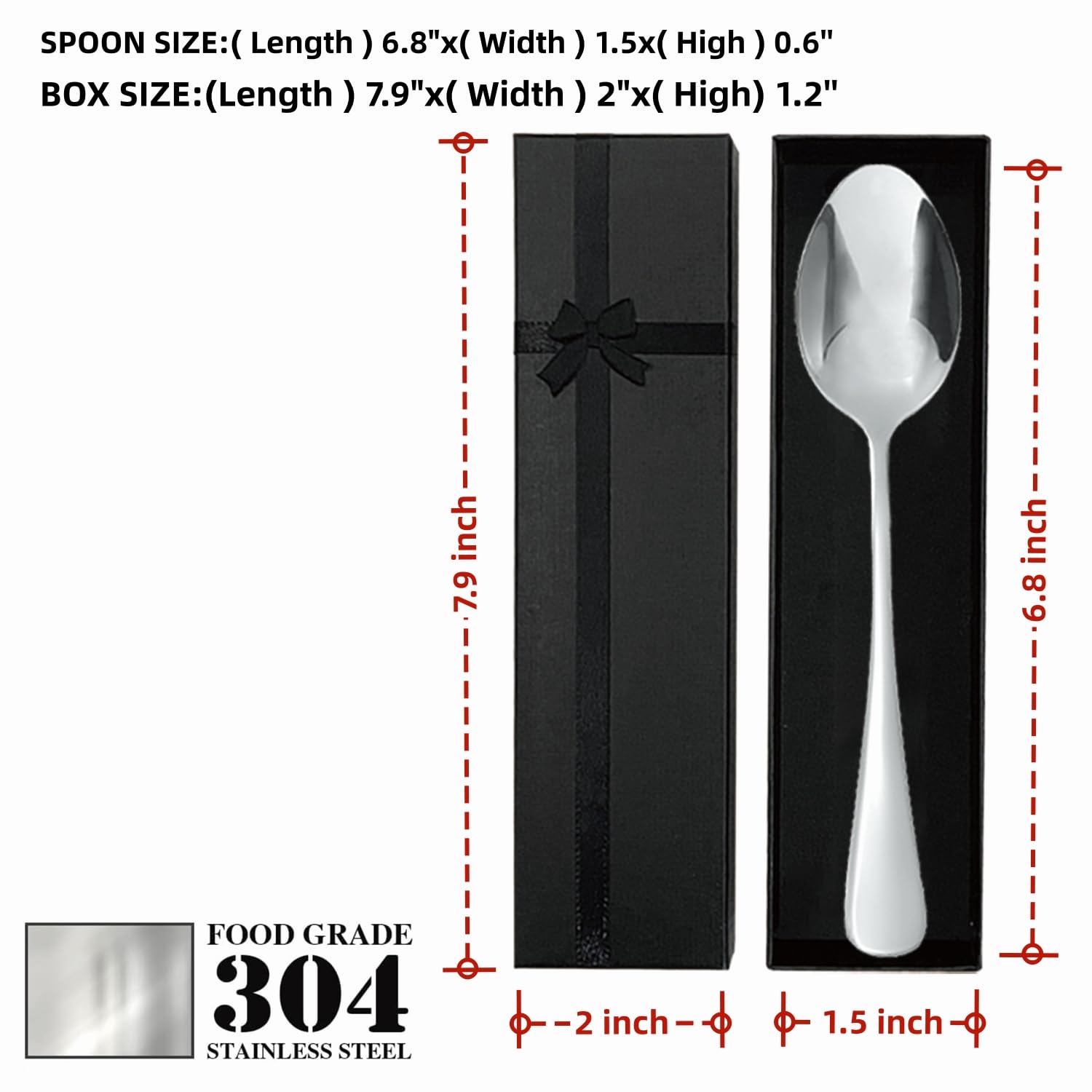 Spoon Me, Funny Engraved Stainless Steel Spoon, Coffee/Tea/Ice Cream/Dessert/Oatmeal Spoon, Food Spoon, Food Lover Gift - Comes with a Black Gift Box