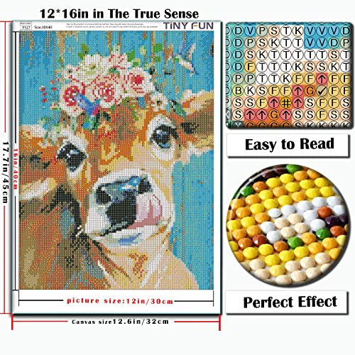 TINY FUN Diamond Painting Kits for Adults - Dog diamond Art Kits for Beginner, DIY Full Drill Paintings with Diamonds Gem Art Crafts for Adults Home Wall Decor Gifts (12X16 Inch)