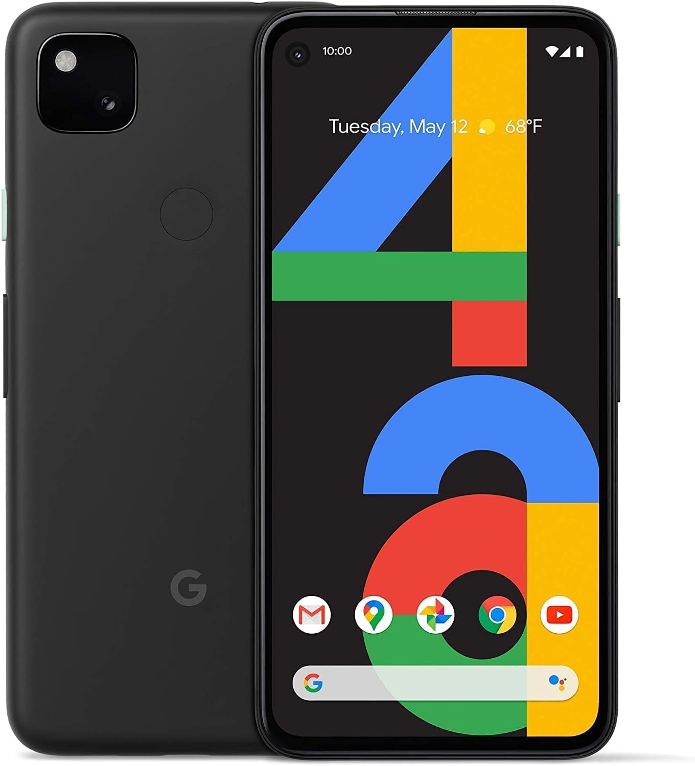 Google Pixel 4a with 5G, 6.2", 128GB, 6GB RAM, Unlocked Cellular - Just Black (Renewed)