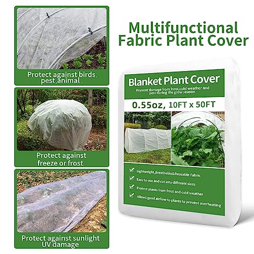 EXTRAEASY Plant Covers Freeze Protection 10ft x 20ft,Garden Floating Row Covers for Raised Beds/Vegetables Insect/Winter Frost,Frost Cloth Plant Freeze Protection (10x20ft, 0.75oz/yd²)