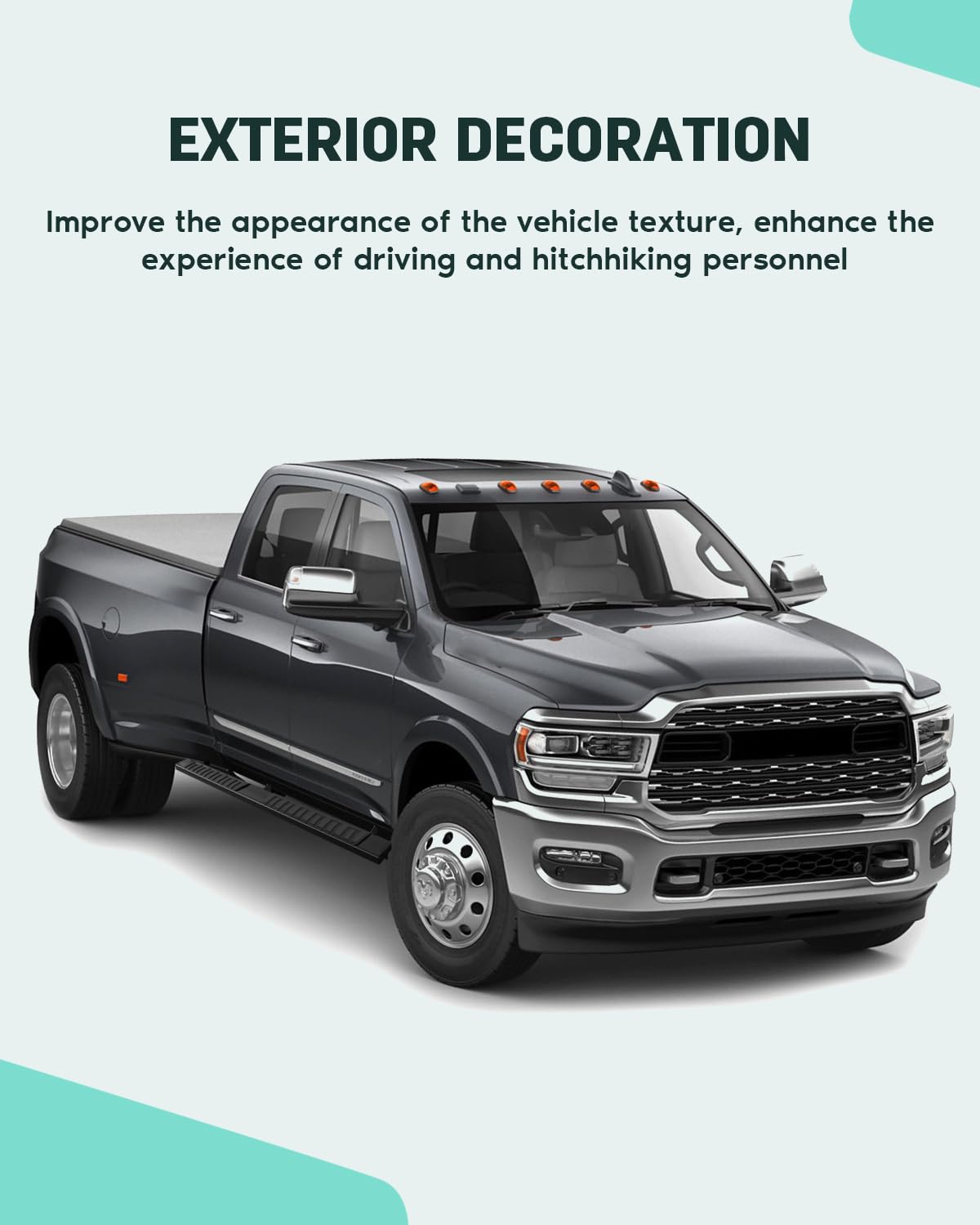 SCITOO 6 Inches Nerf Bar Running Boards Fit for 2009-2018 for Dodge Ram 1500 Crew Cab, 2010-2023 for Ram 2500/3500 (Including 2019-2023 Classic) Black Side Step Rock Sliders