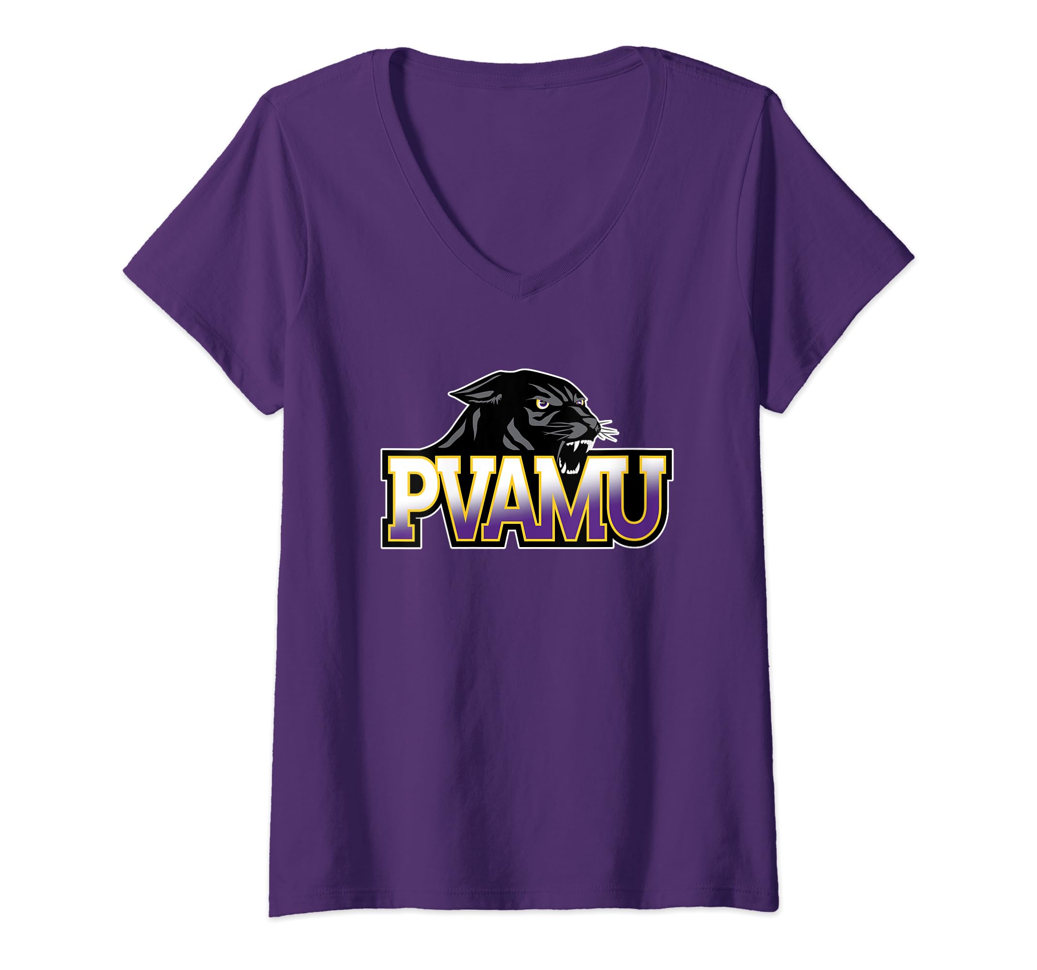 Womens Prairie View Panthers Icon Purple Officially Licensed V-Neck T-Shirt