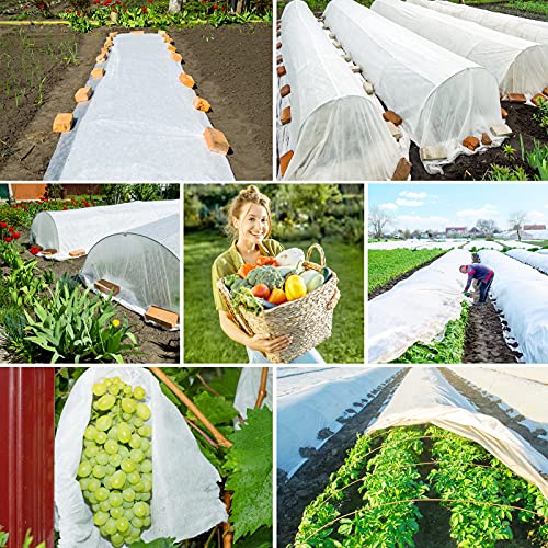 10 x 30 Ft Plant Covers Freeze Protection, Reusable Floating Row Cover Netting for Plants Vegetables Flowers Fruits Frost Protection 0.9oz/yd² for Garden Use