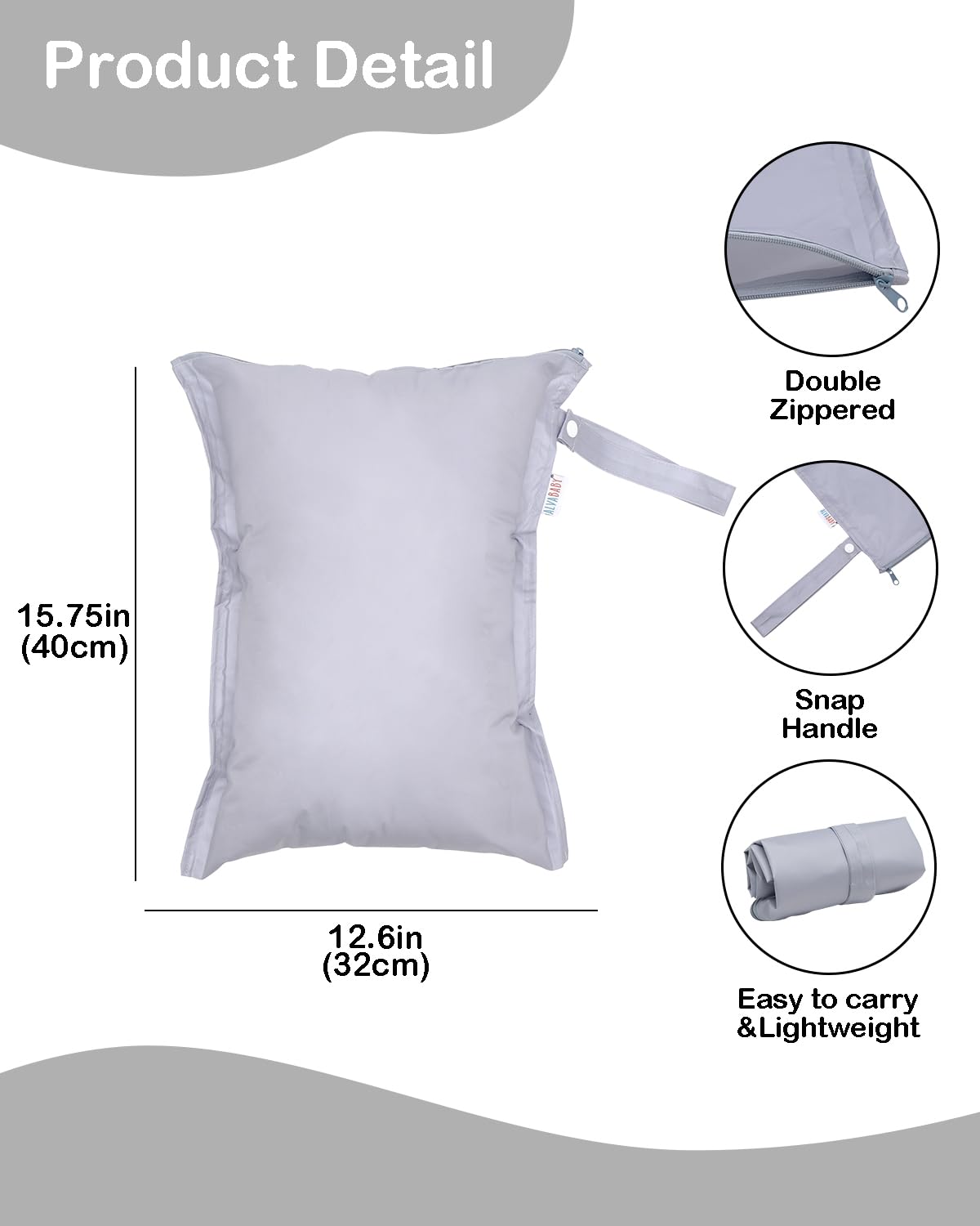 ALVA Waterproof Leakproof Wet Dry Bag 2-Pack | Reusable for Swim, Baby Clothes, Diapers & Travel 2LK02