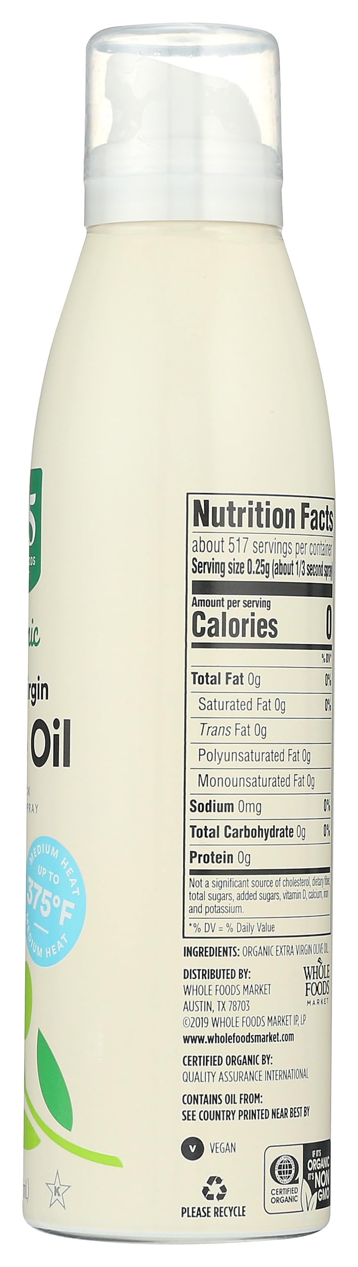 365 by Whole Foods Market, Organic Extra Virgin Olive Oil Spray, 5 Fl Oz