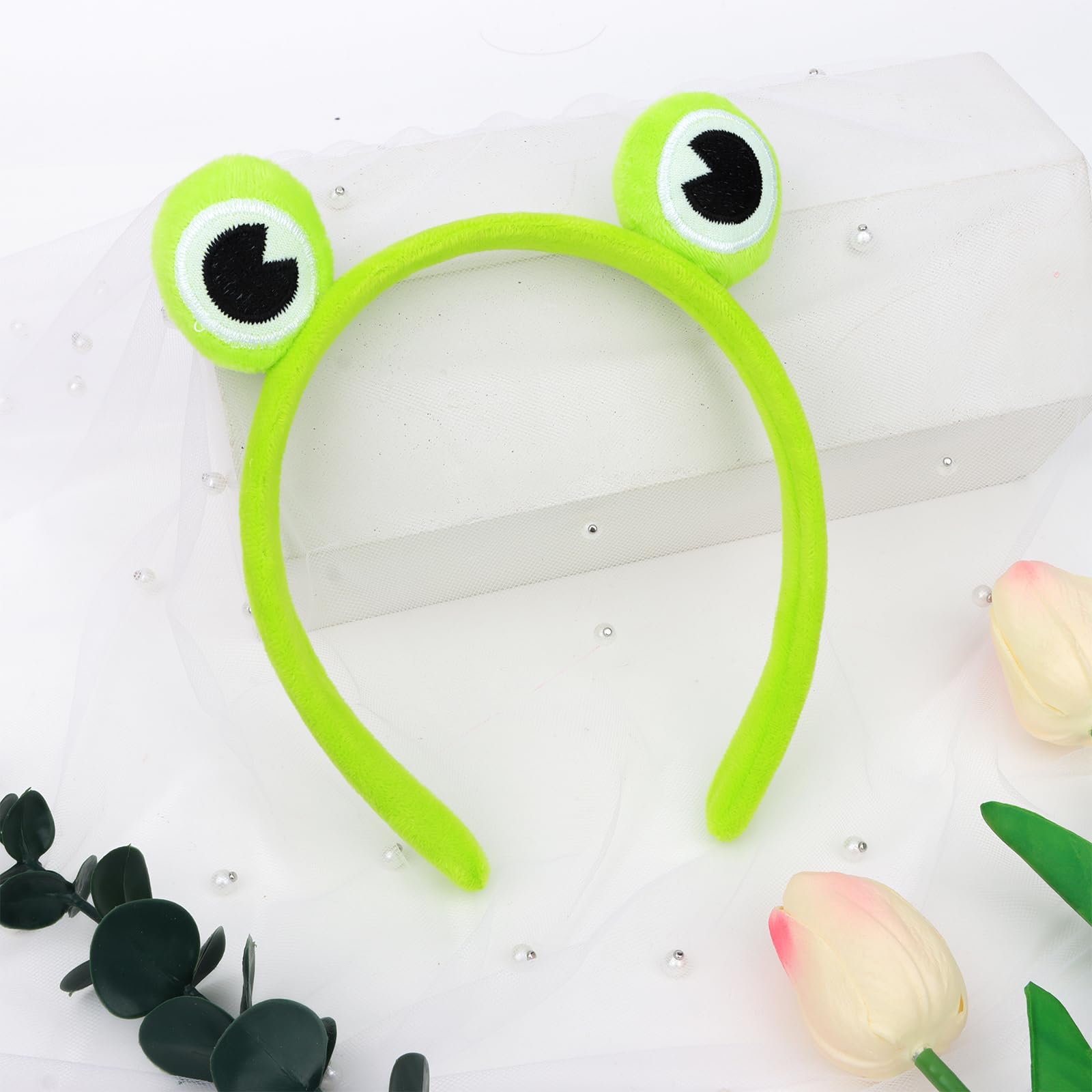 Casoty Frog Headband, Cute Headband, Animals Ears Headband, Frog Eyes Costume Headband, Hair Accessories for Halloween Costume Birthday Party Favors