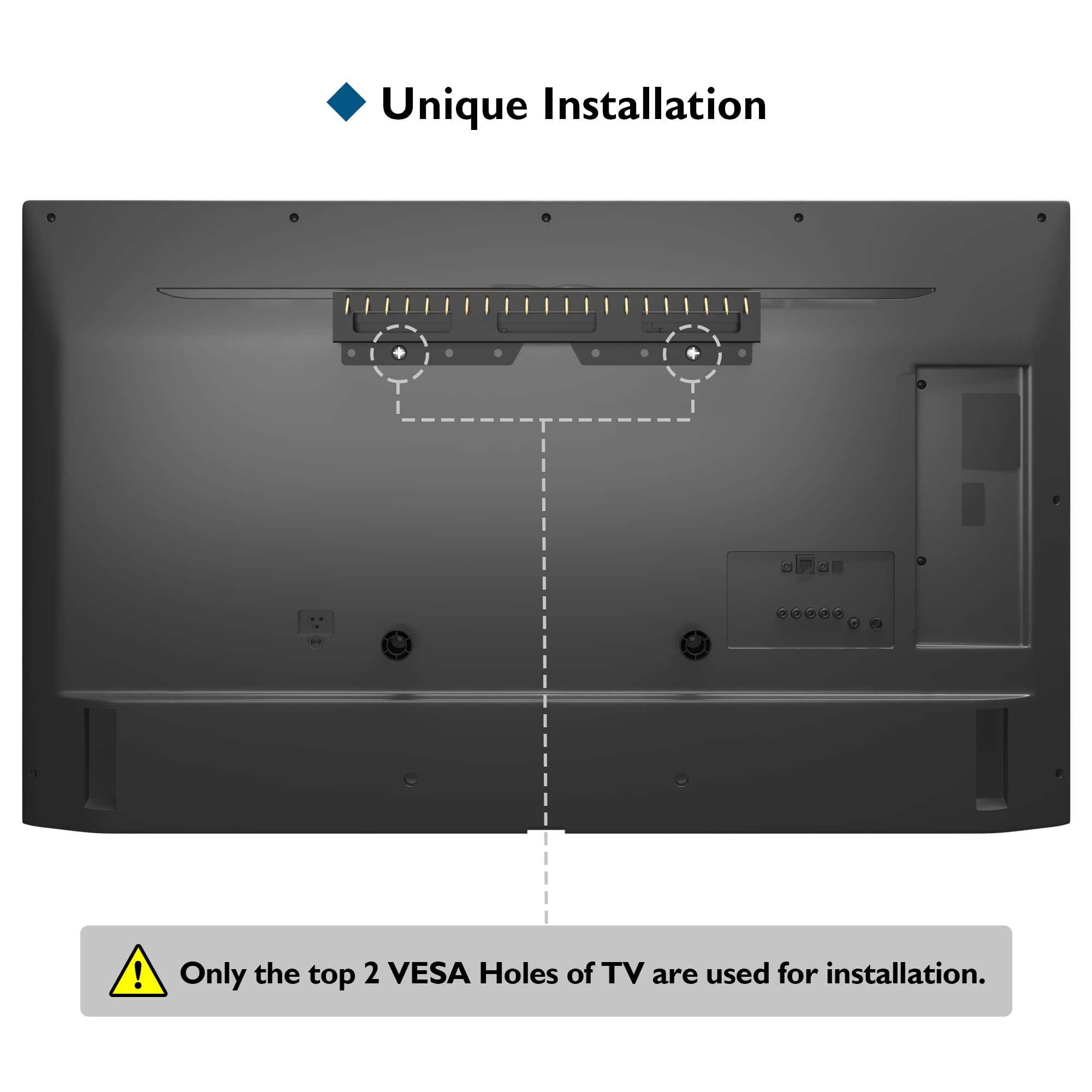 BONTEC No-Stud TV Wall Mount for 26-55 inch LED LCD OLED Plasma Flat/Curved TVs, with Max VESA 400x400mm, No Damage Drywall Studless TV Wall Mount, Bubble Level and Cable Ties Included