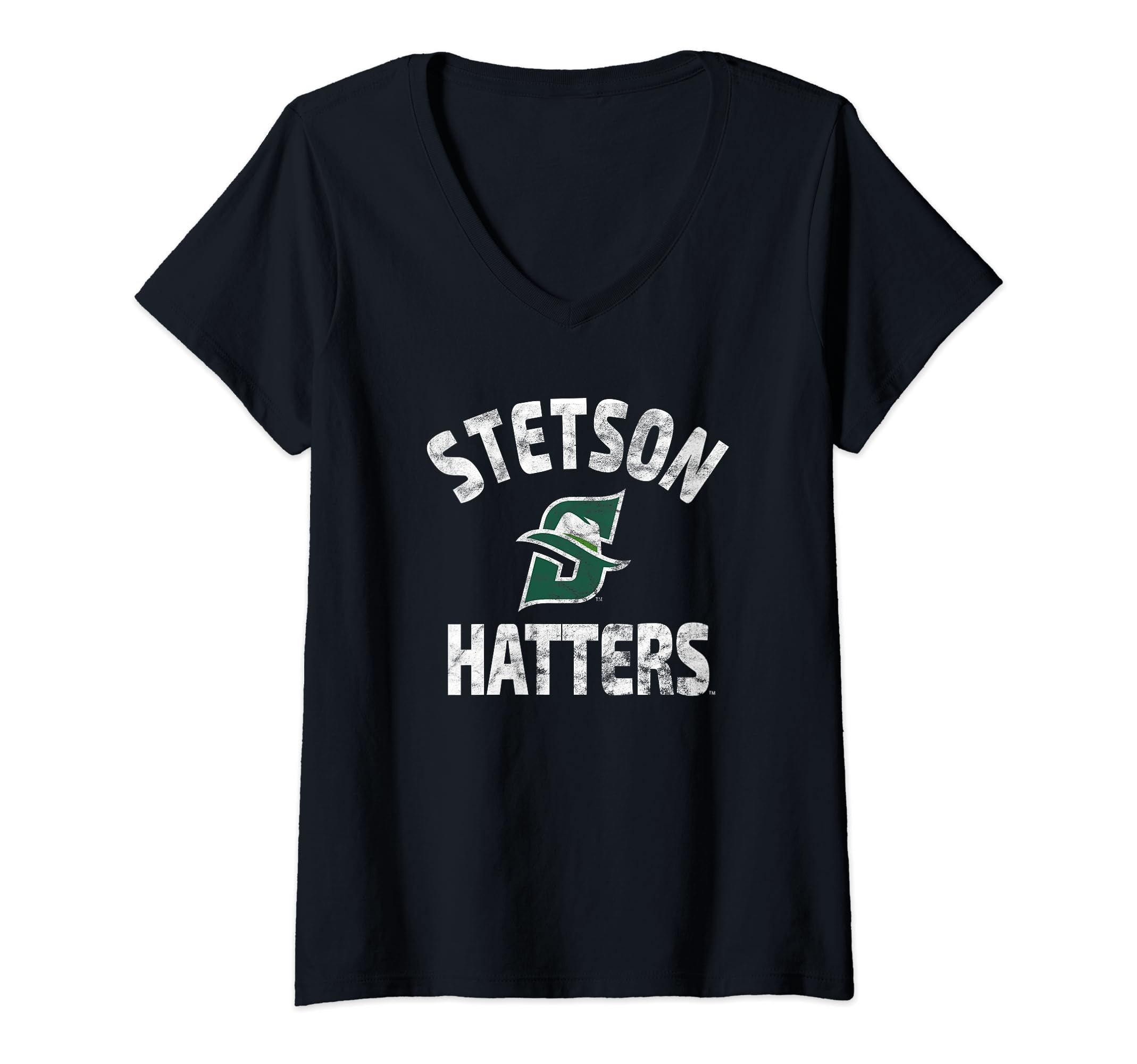 Womens Stetson University Hatters Large V-Neck T-Shirt