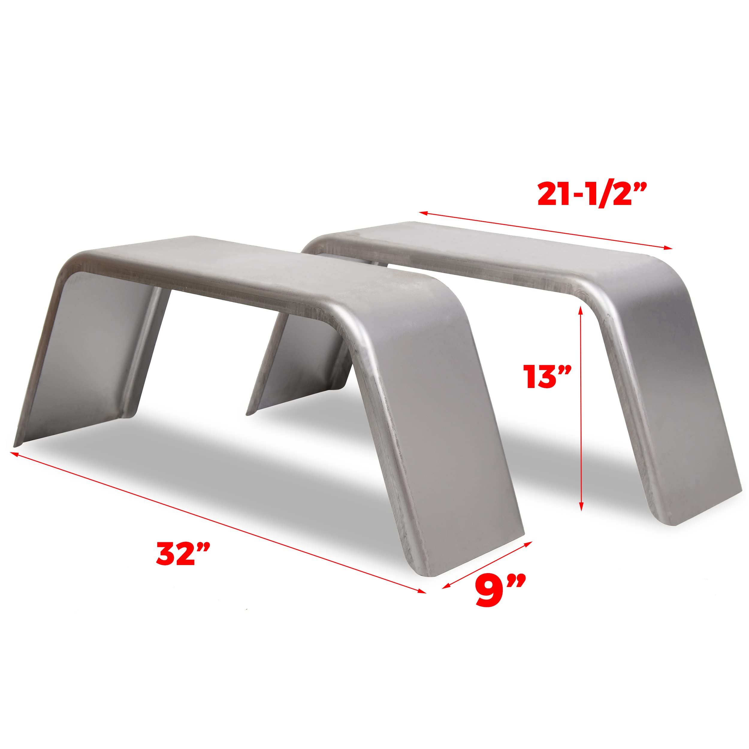 HECASA Square Axel Trailer Boat Fenders Fit 14 inch-16 inch Wheels