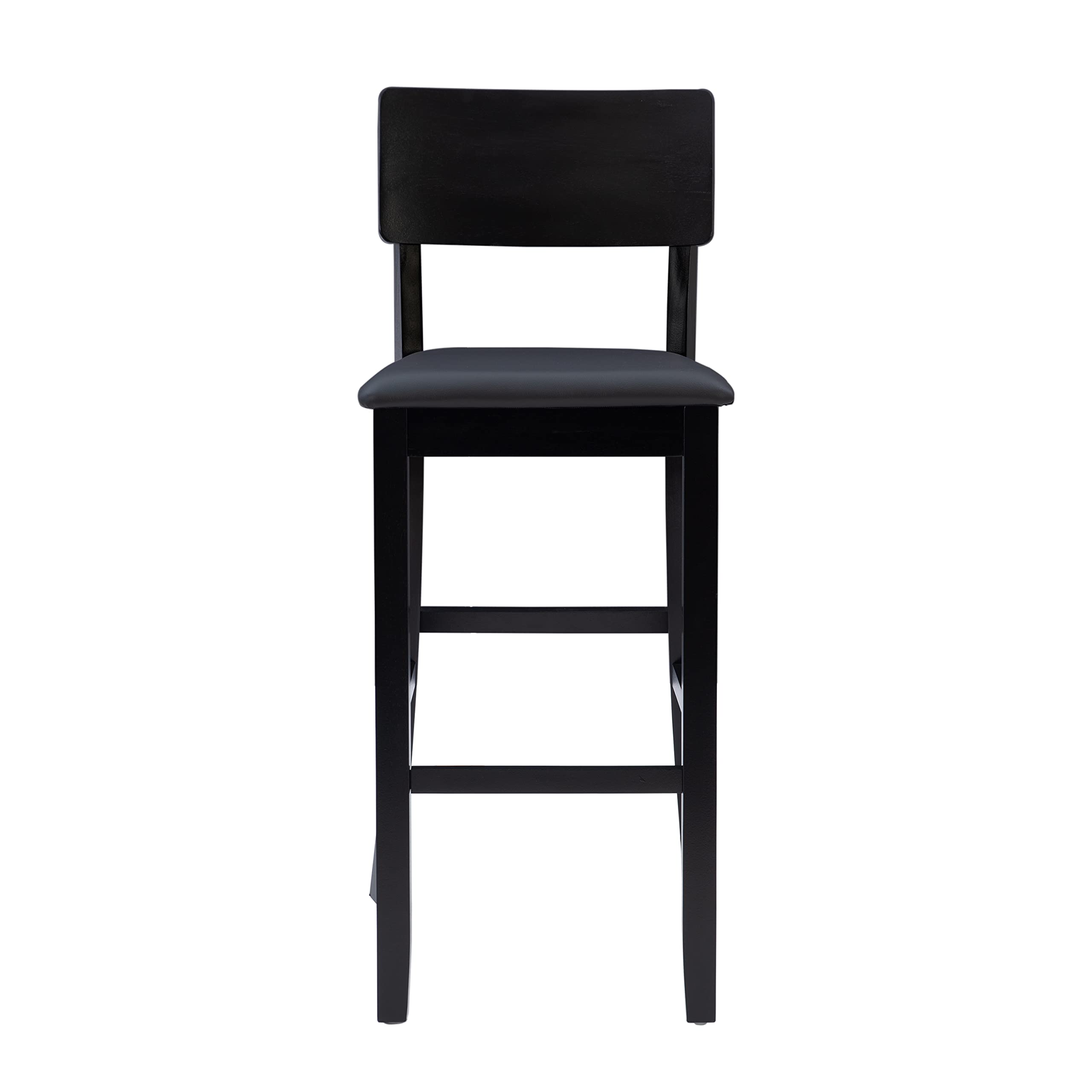 Linon Home Dcor FBA_ Torino Collection Contemporary Bar Stool, 17"W x 20"D x 43"H, Black