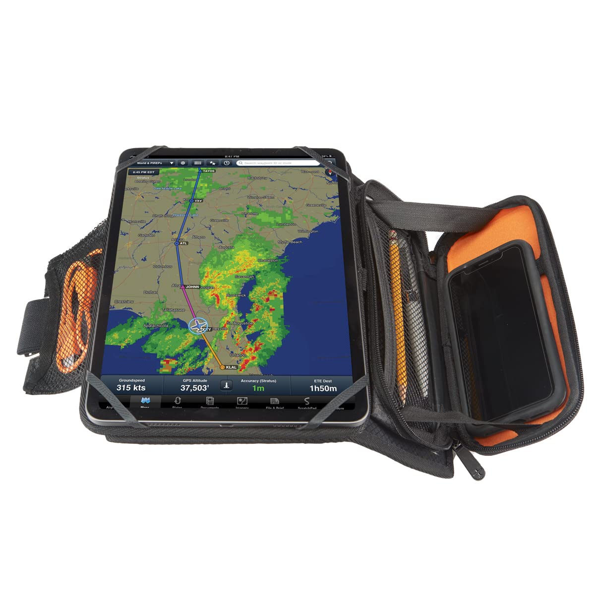 Flight Outfitters Centerline Kneeboard Compatible with iPad mini, iPad Air, iPad Pro for Professional Pilots, General Aviation, Large