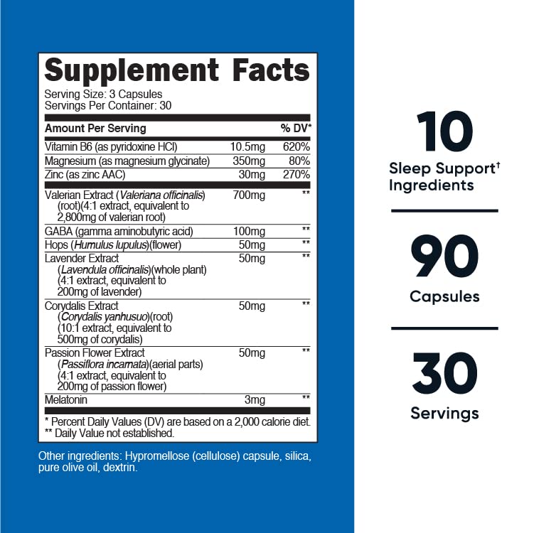 Nutricost Sleep Aid Complex (1330mg Serving) (90 Caps) (2 Pack)
